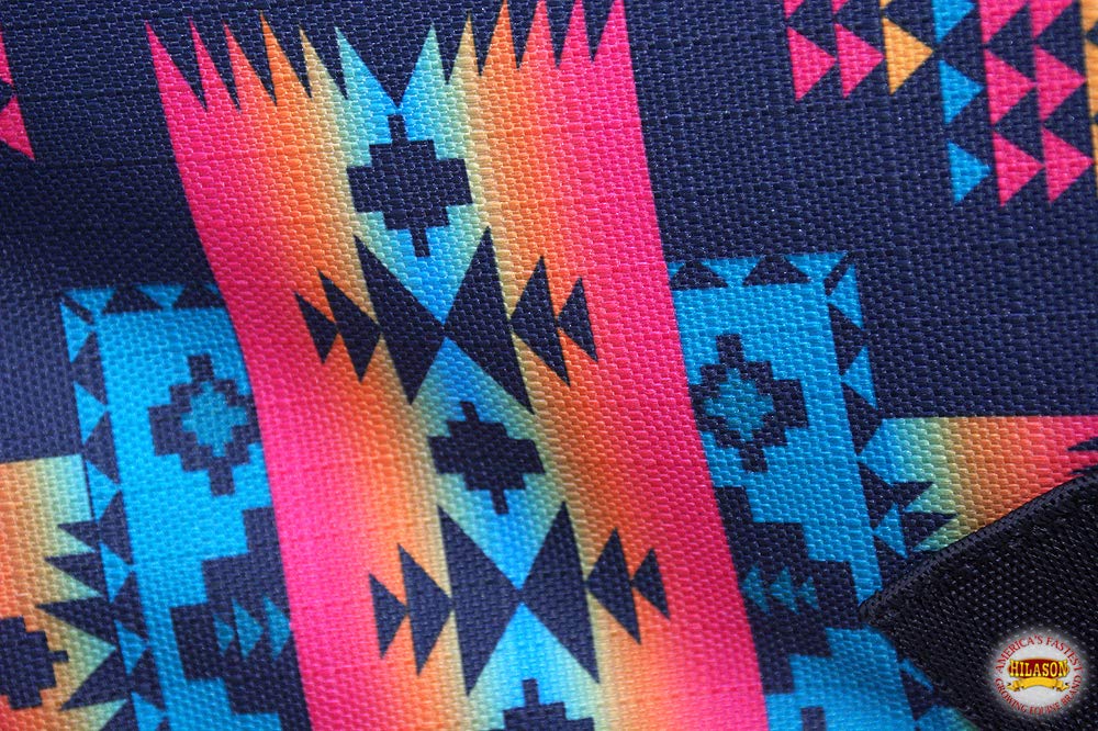 Hilason Black Aztec 72 In 1200D Winter Waterproof Poly Horse Blanket Belly Wrap | Horse Blanket | Horse