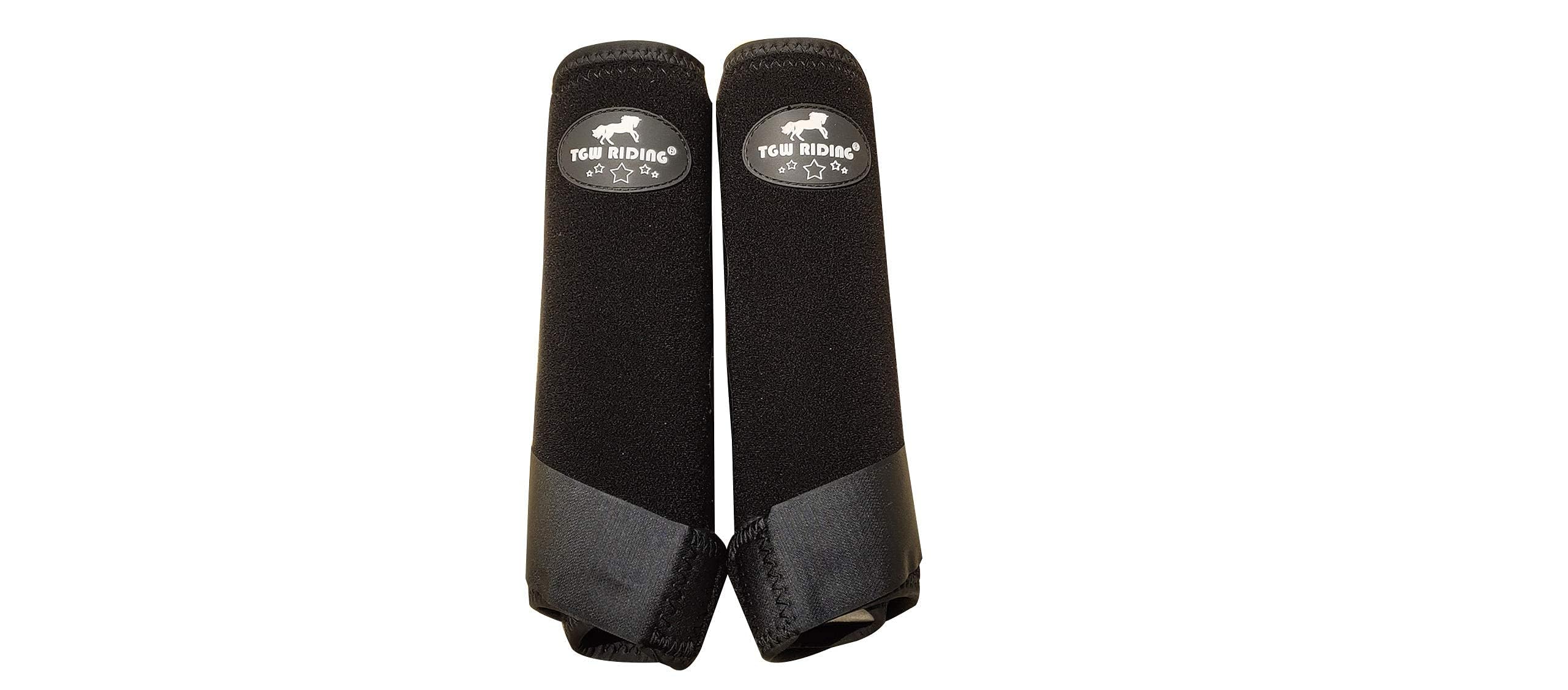 Tgw Riding Equine Sports Medicine Ventech Elite Front Leg Boot, Pair (Black, S)