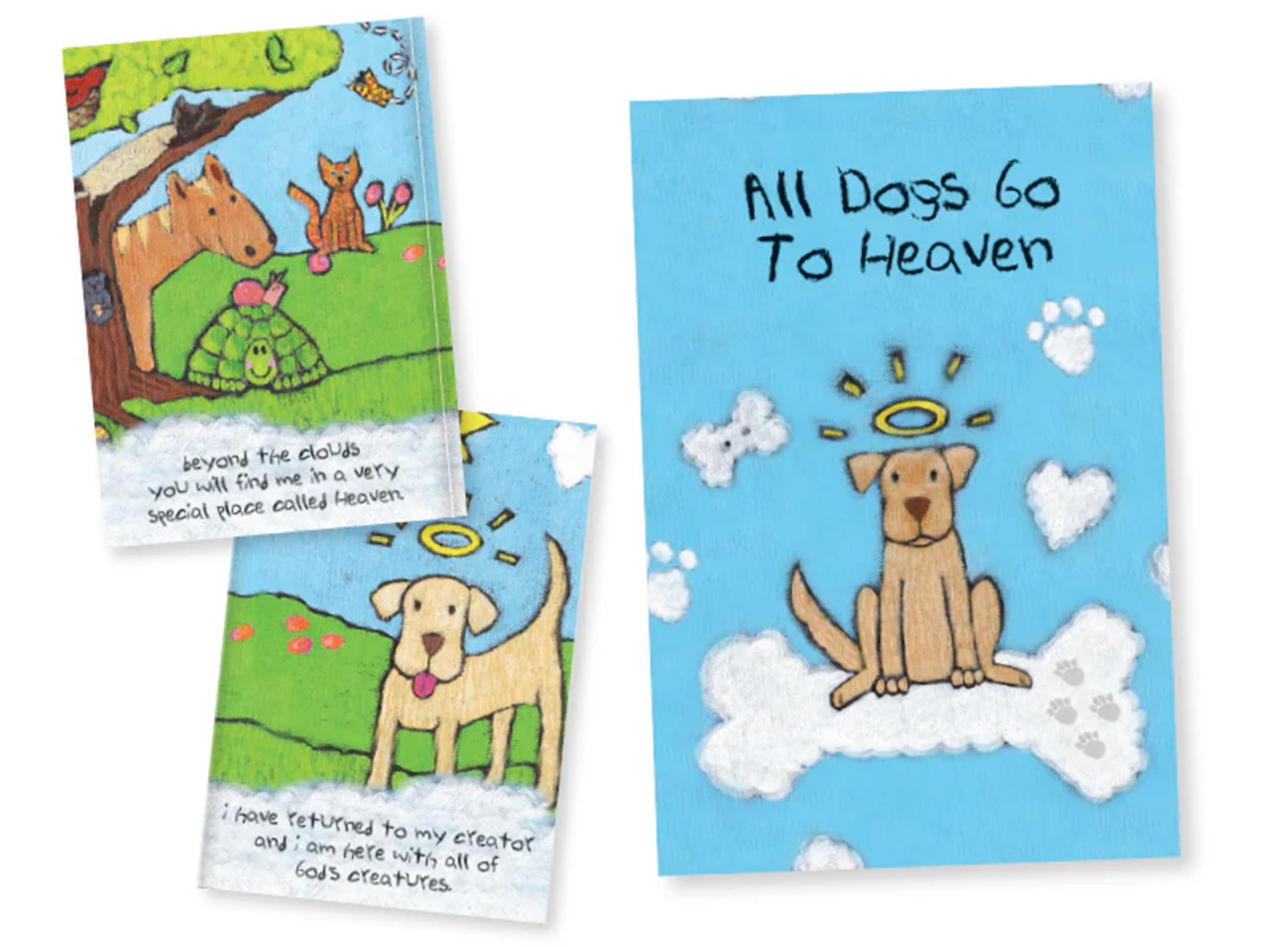 Dog Speak Sympathy Booklet - ''All Dogs Go To Heaven'' - 14-Page Pet Loss Remembrance Gift To Express Grief & Support, 4.75'' X