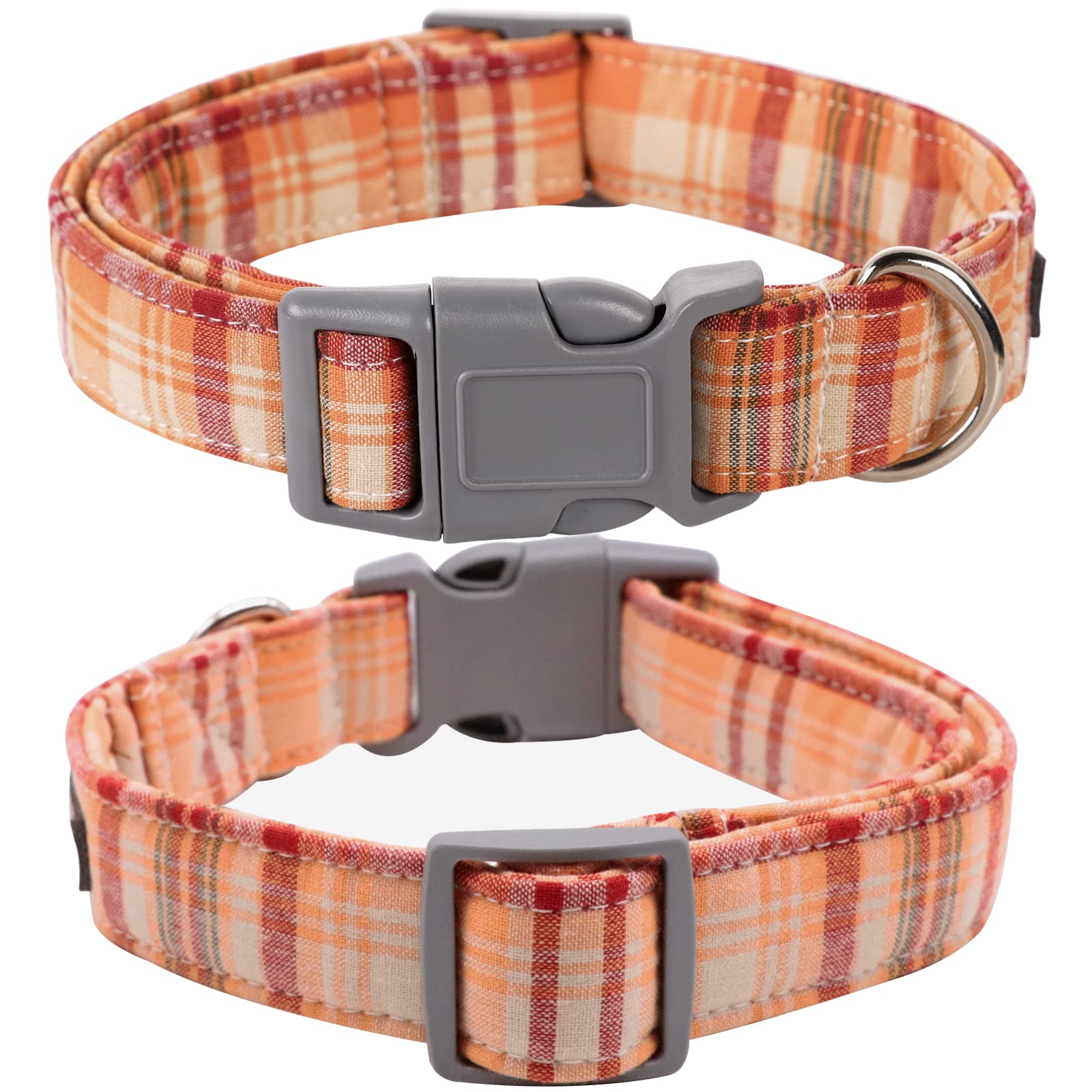 Lionet Paws Fall Dog Collar With Bowtie, Orange Dog Collar With Plastic Buckle For Puppy Dog Cat Halloween Thanksgiving Day Gift, Xxs, 7-11 In