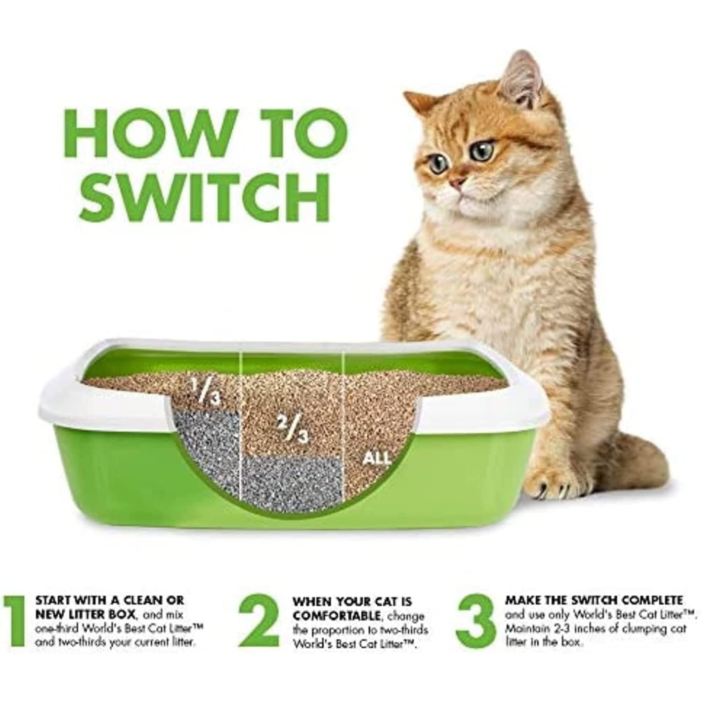 World'S Best Cat Litter Multiple Cat Lavender Scented 32-Pounds - Natural Ingredients, Quick Clumping, Flushable, 99% Dust Free & Made In Usa - Calming Fragrance & Long-Lasting Odor Control