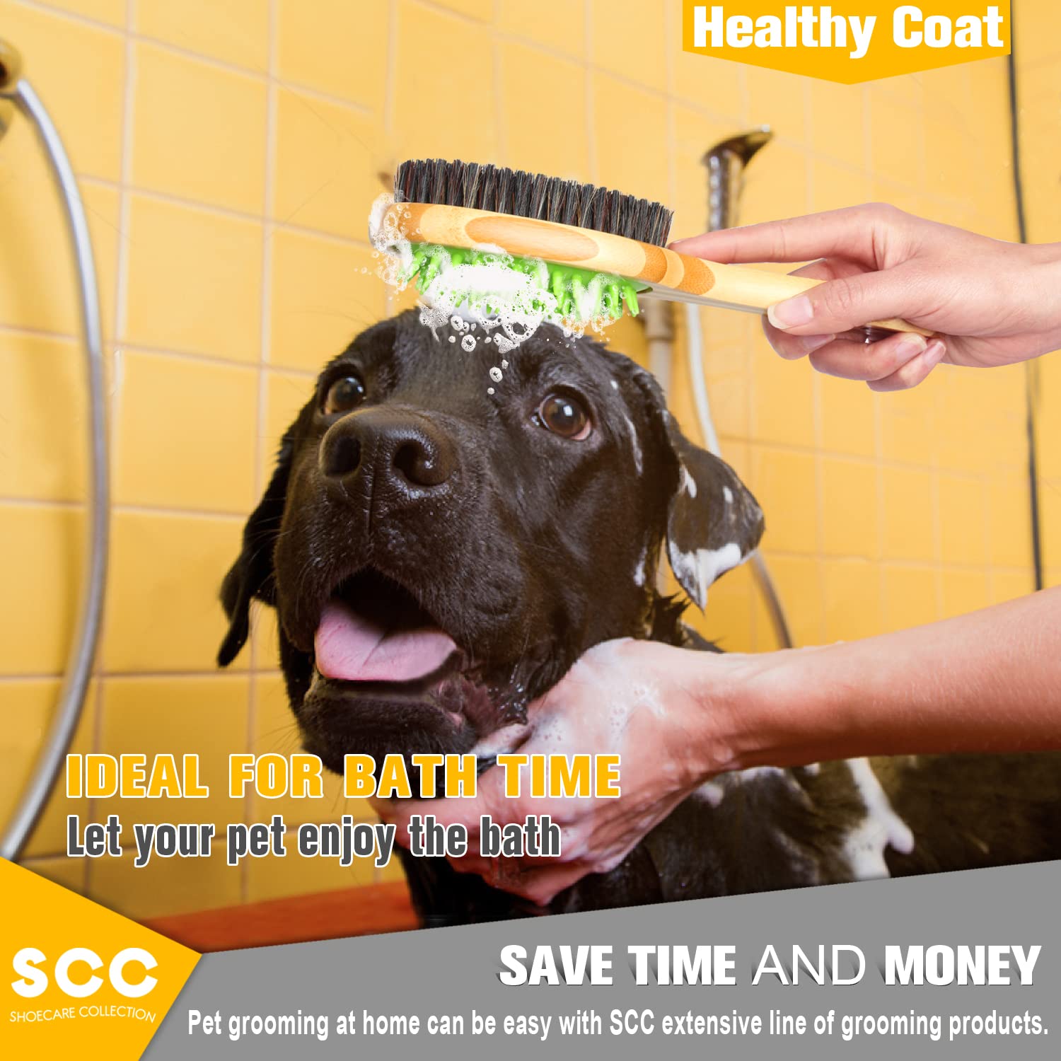 Hop Short Hair Dog Brush Pet Brushing Grooming Comb For Short Hair Coats Detangling And Shedding Coat Hair Remover Two Sided Removing Dirt & Loose Hair For Dogs Home Of Paws