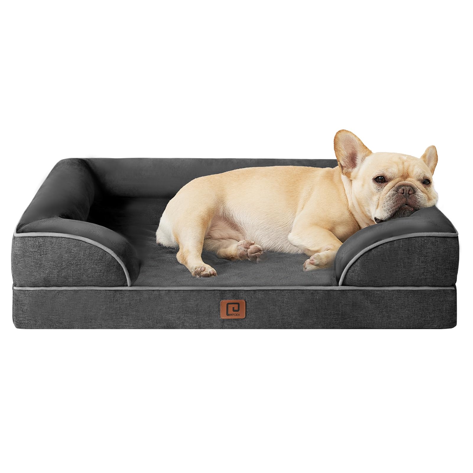Eheyciga Orthopedic Dog Bed For Medium Dogs, Waterproof Memory Foam Medium Pet Beds With Sides, Non-Slip Bottom And Egg-Crate Fo