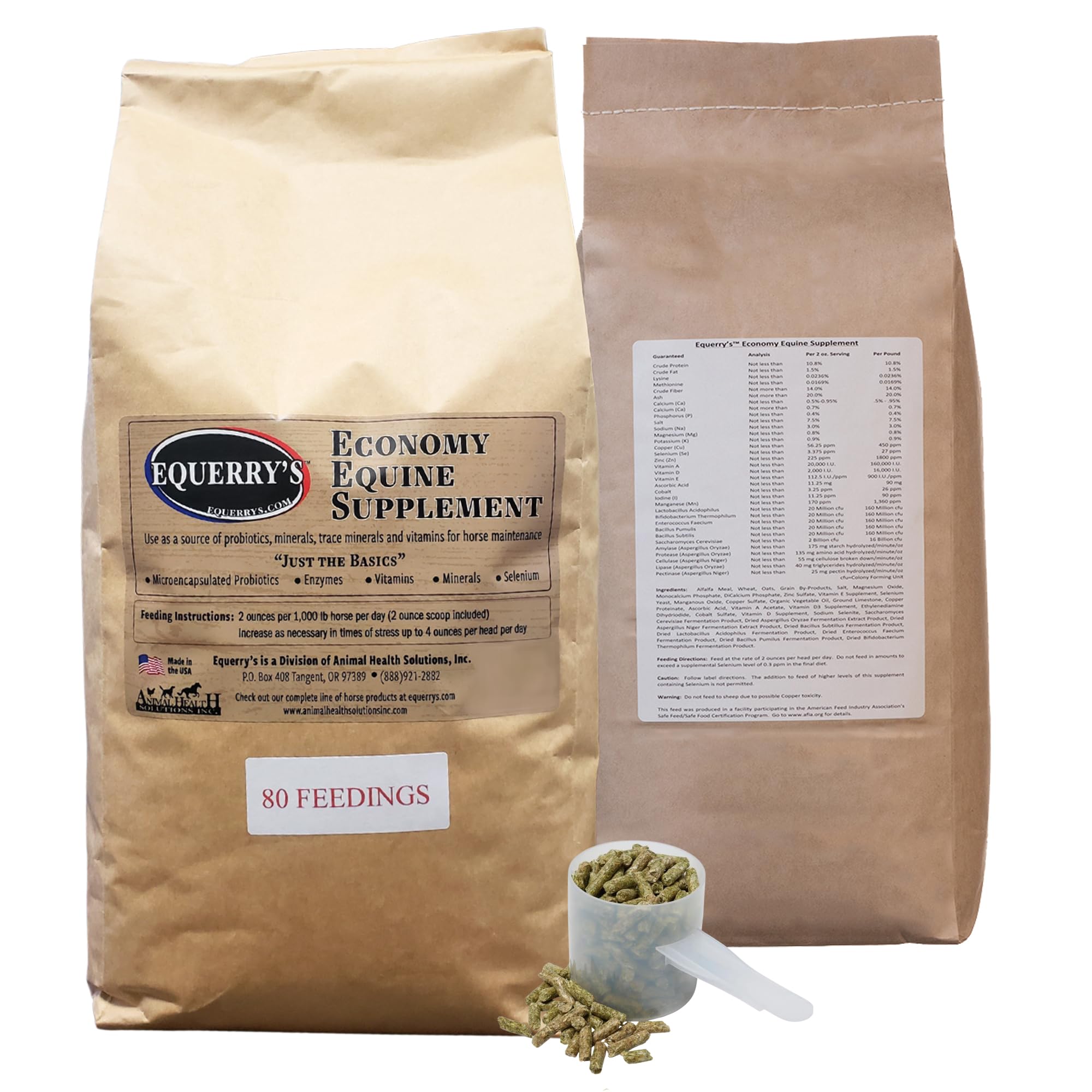 Equerry's Economy Equine Supplement - Horse Probiotics | Supplement for Horses | Horse Vitamins and Minerals Supplement with Enz