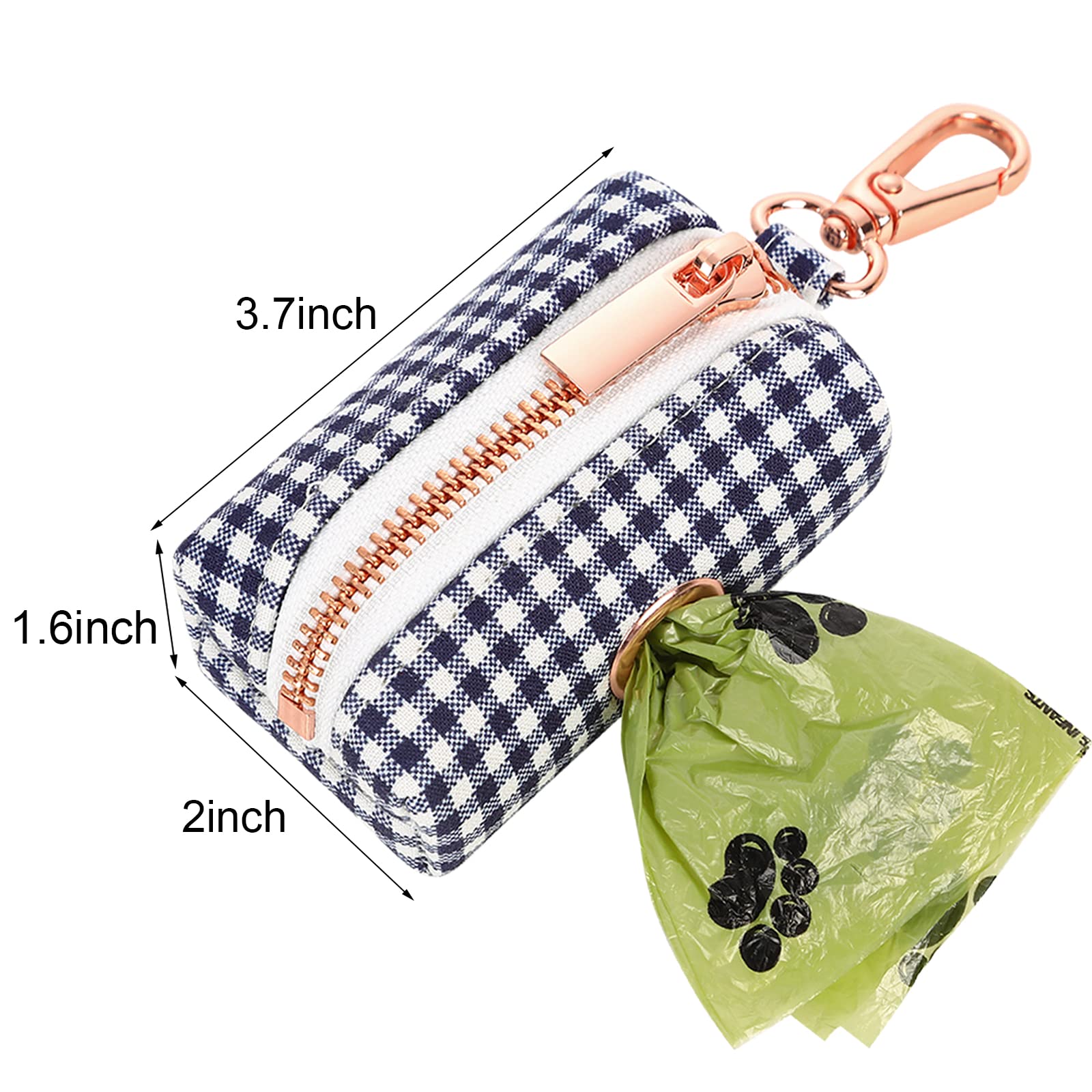 Aring Pet Dog Waste Bag Dispenser, Cotton Doggy Poop Bags Holders Attach To Any Leashes, Portable Washable Flamingo Pet Waste Po