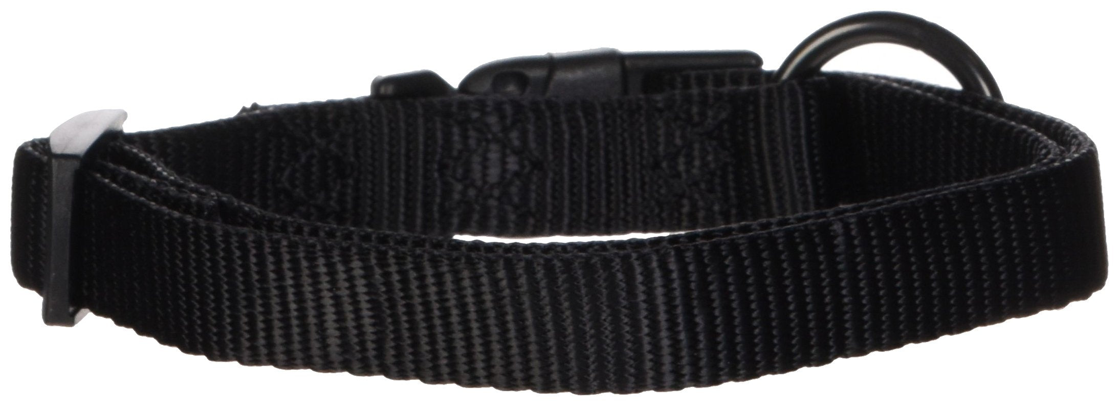 Hamilton Adjustable Nylon Dog Collar, Black, 5/8' X 12-18'