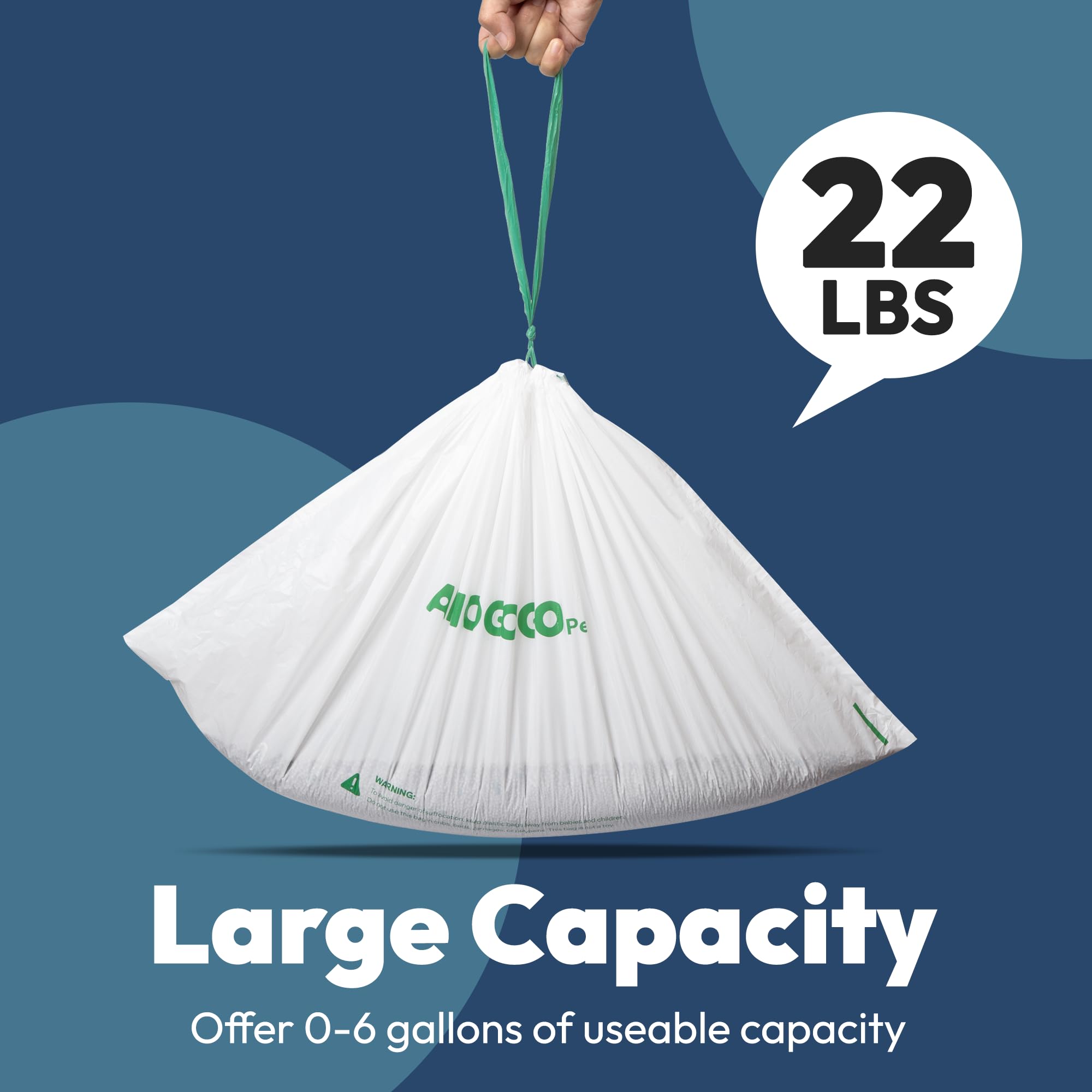 Amogogopet 100 Pack Waste Bin Liners, Compatible With Scoopfree Clumping & Smartspin Automatic Litter Box, Large Capacity Litter