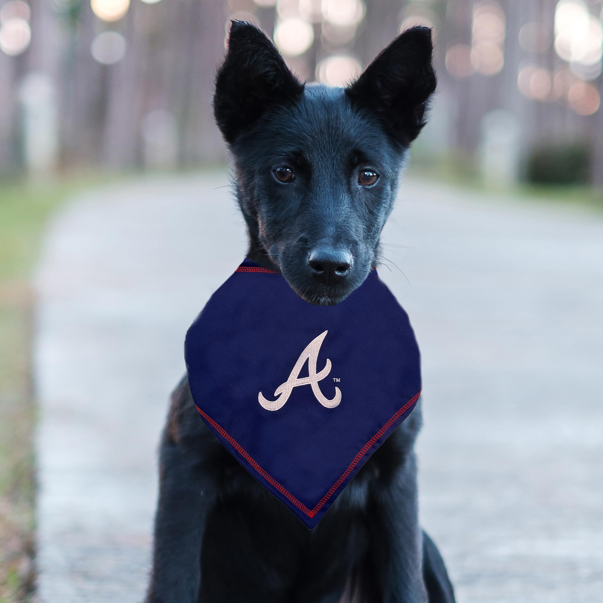 Pets First Mlb Atlanta Braves Tie Bandana, Small/Medium. Dog Bandana Scarf Bib For Pet Cat Dog. The Ultimate Game-Day, Party Ban