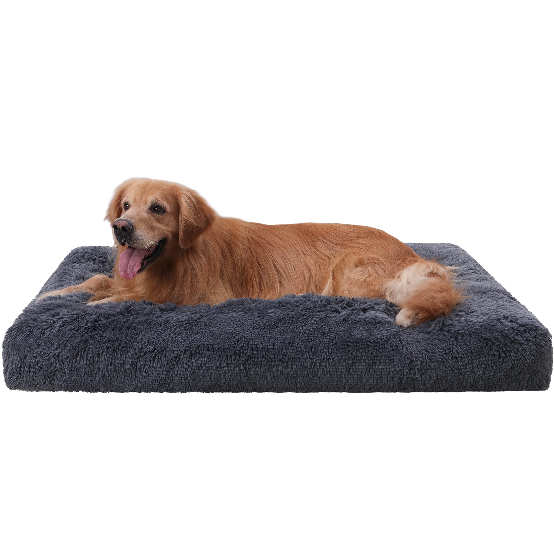 Vonabem Jumbo Dog Bed Washable With Removable Cover Waterproof, Dog Crate Beds For Jumbo Xxl Xl Large Dogs, Fluffy Plush Pet Bed