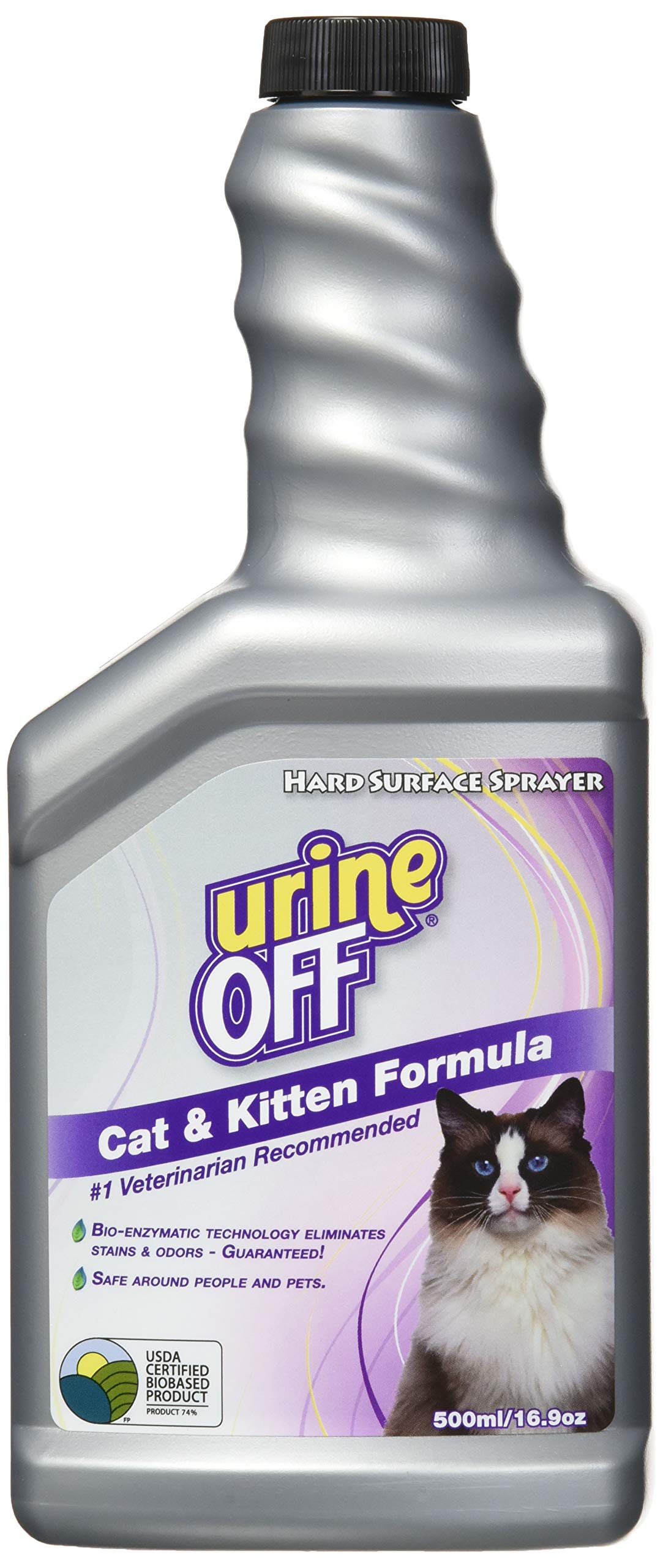 Urine Off Odor And Stain Remover For Cats Sprayer Top 16.9Oz