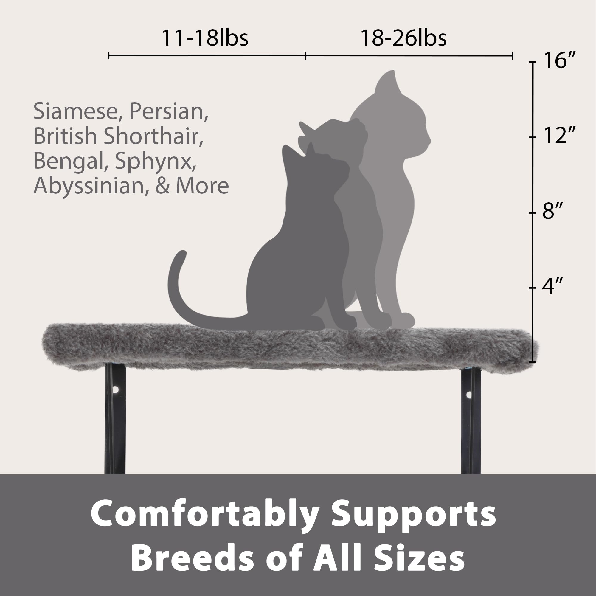 COZIWOW Cat Wall Shelves and Mounted Perches, Cat Climber Set with 5pcs Including Cat Scratching Post, Hanging Bed, House, Steps