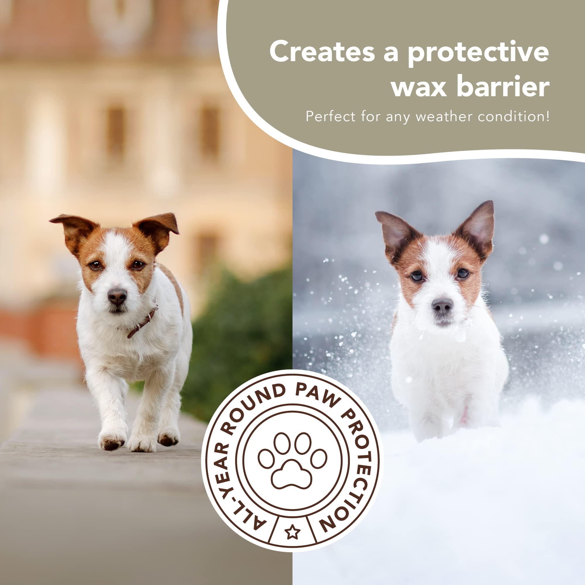Natural Dog Company PawTection Balm for Dogs, Dog Paw Protector, Moisturizing Dog Paw Balm for Dry, Cracked Pad, Protects Paw from Extreme Weather, Paw Lotion for Allergies & Itching (0.15 oz Stick) -Like New