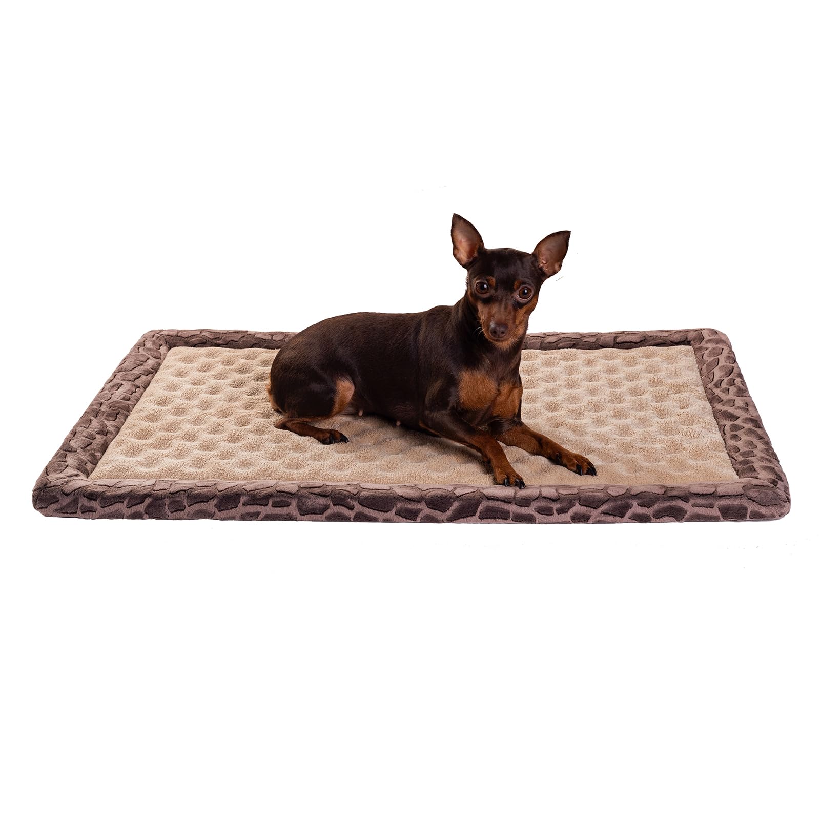 Minidear Dog Crate Pad, 42''X28''X1.1'' Crate Bed Rectangle Shape Non-Skid Kennel Pad, Rubber Backing Memory Foam For Dog Bed Ma