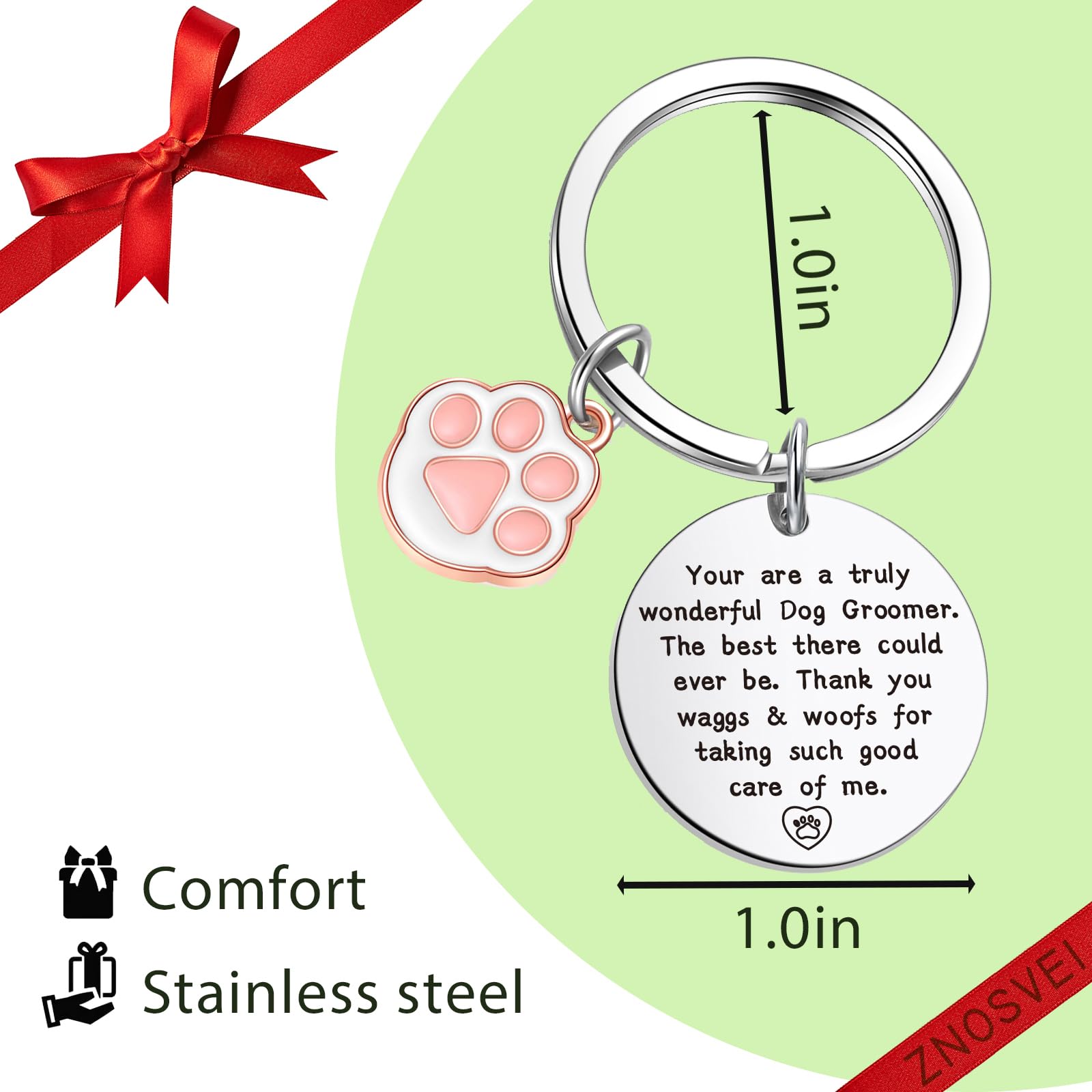 Znosvei Dog Groomer Gift Dog Grooming Gift Dog Groomer Thank You Keychain Dog Salon Jewelry Puppy Stylin Gift Dog Groomer Appreciation Gift Dog Gift Dog Lover Jewelry Dog Groomer Keychain