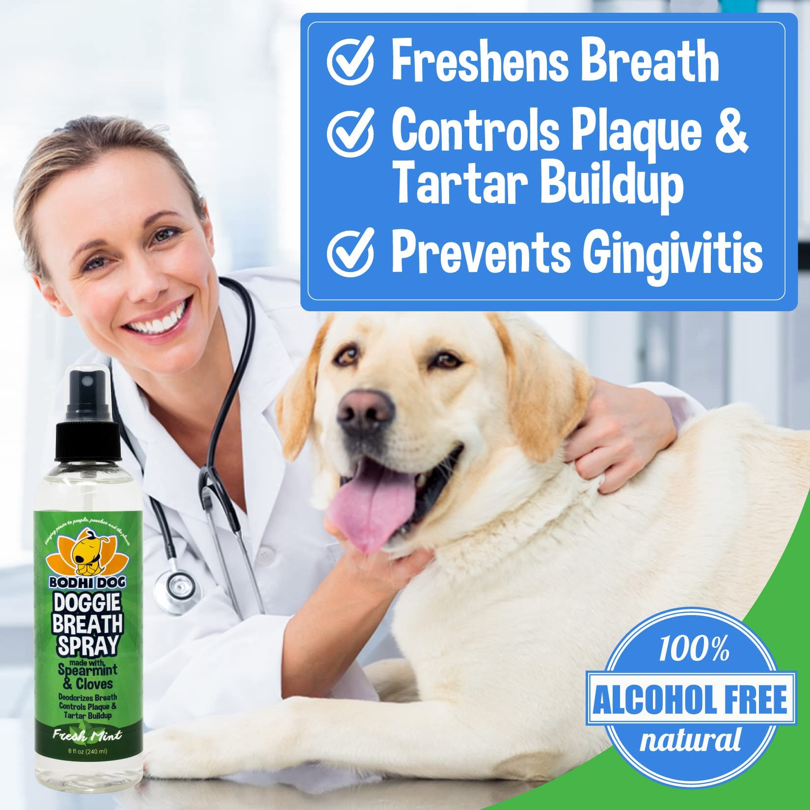 Bodhi Dog Large Natural Dog Breath Freshener for Dogs Teeth and Healthy Gums  Best for Tartar Cleaning, Plaque Remover & Fresh D