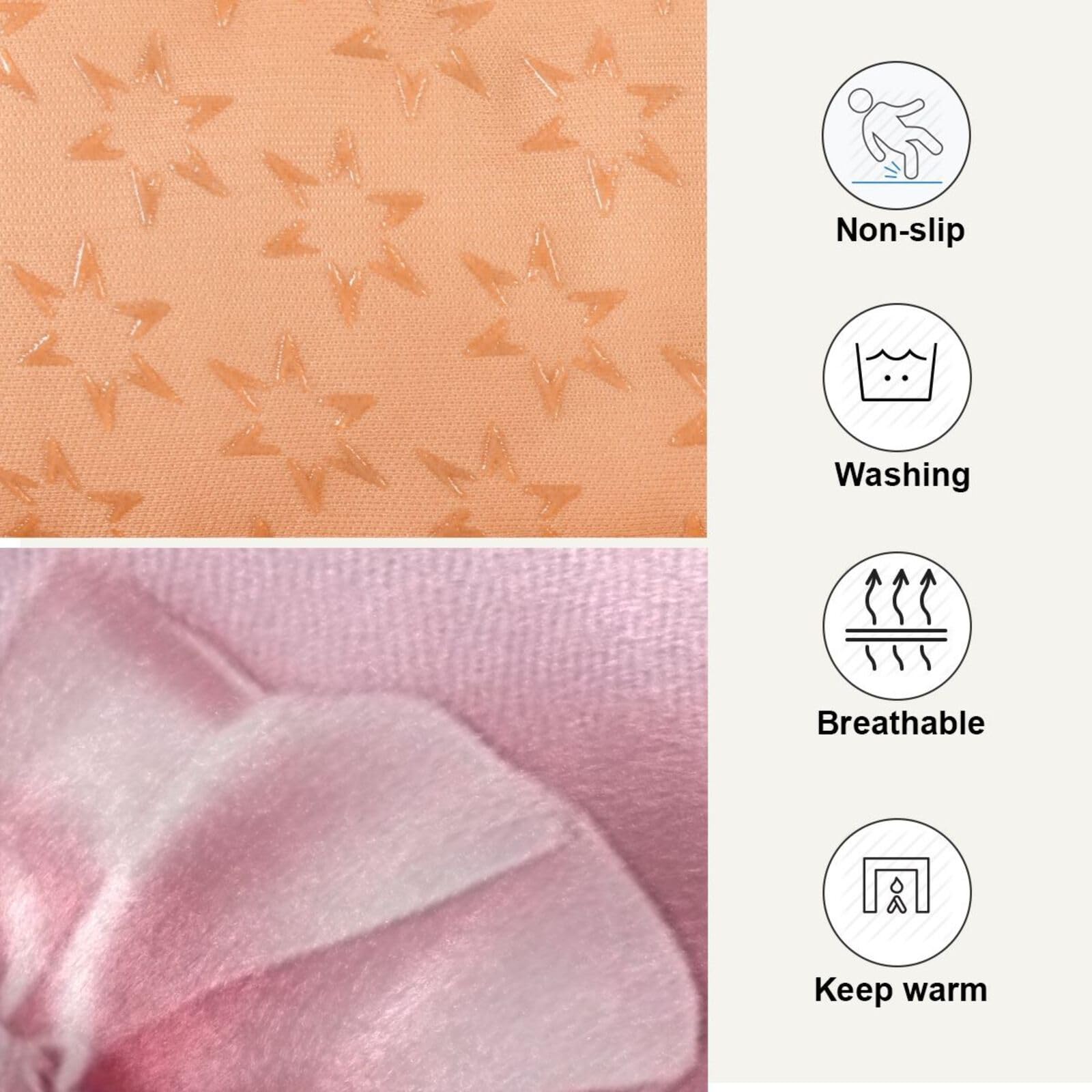 Coikll Pink Bows Pet Bed Pad Soft Dog Bed Mat With Anti-Slip Bottom, Machine Washable Crate Pad Mattress For Dog Sleeping- 36 *