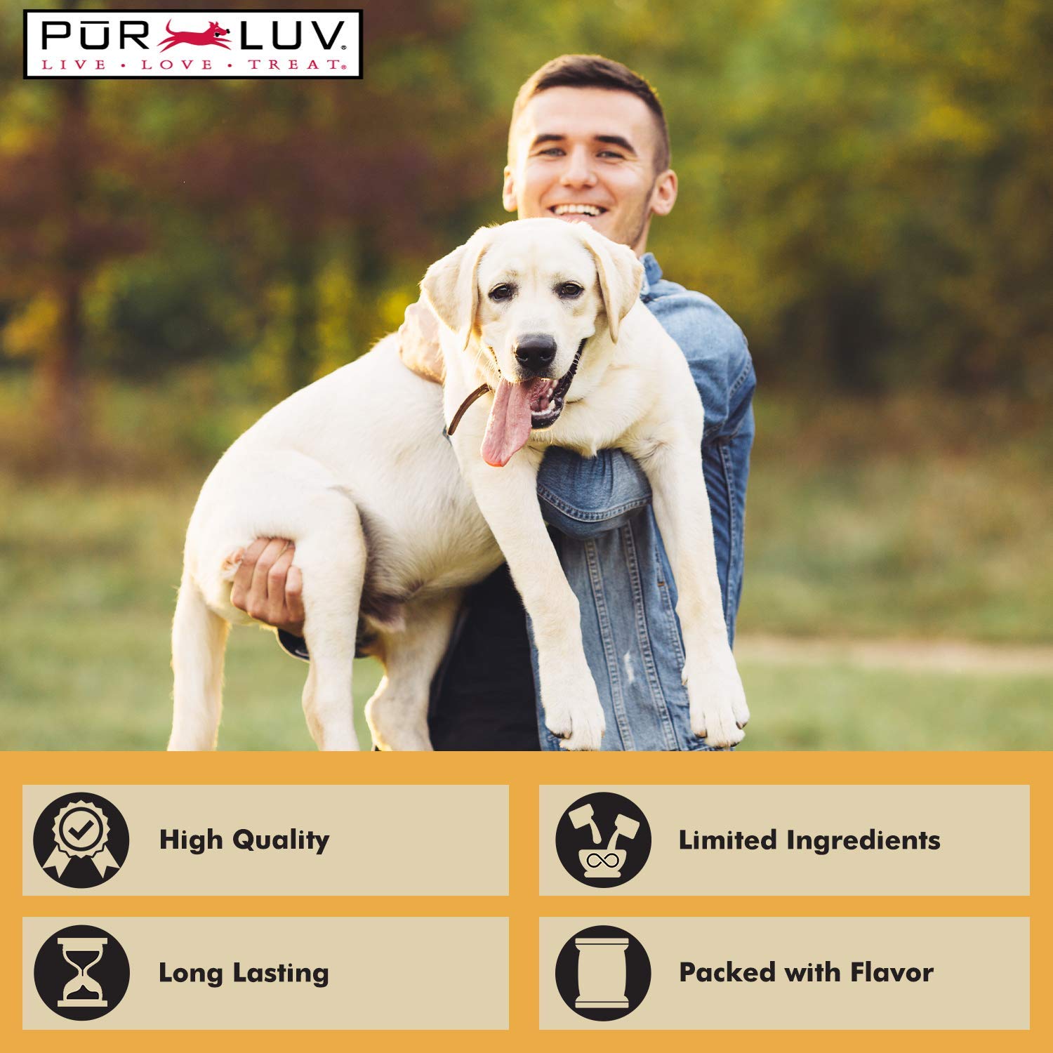 Pur Luv Dog Treats, K9 Kraves Rawhide Free Bone Dog Treat, Chicken Flavor, Made with Real Chicken, 20 Count, Healthy, Easily Dig