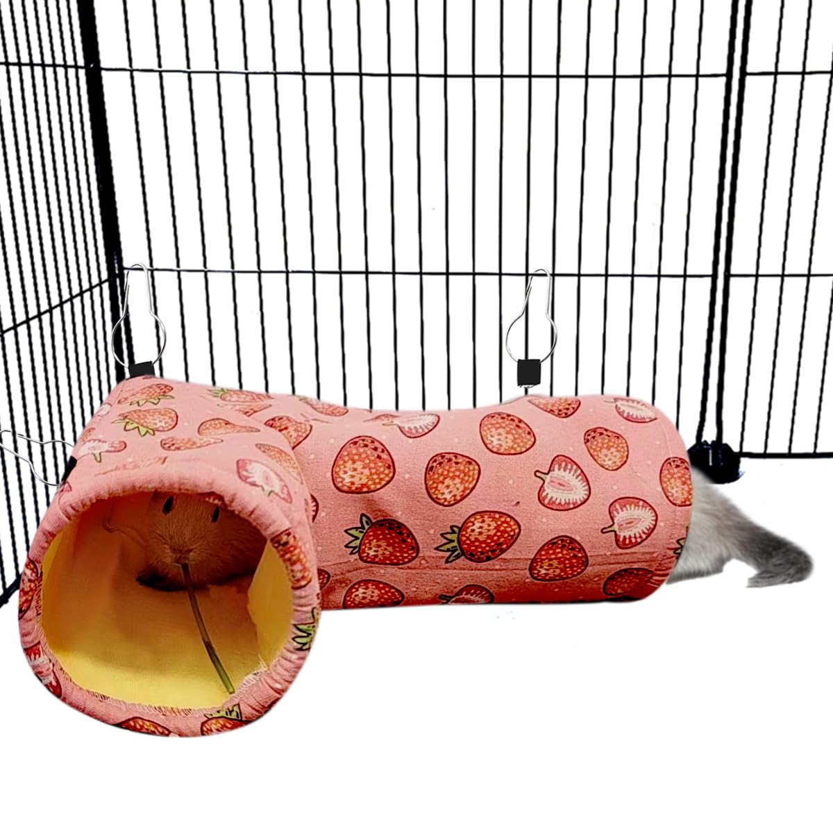 Rat Ferret Hammock Toys Cage Accessories, Guinea Pig Hideout Tunnel, Warm Bed For Rat Ferret Guinea Pig Sleep Hide And Play (3.R
