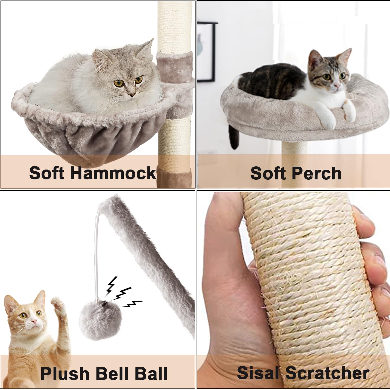 Timberer Litter Box Enclosure With Cat Tree, 2-In-1 Cat Tree Tower, Hidden Cat Litter Box Furniture With Scratching Post, Modern