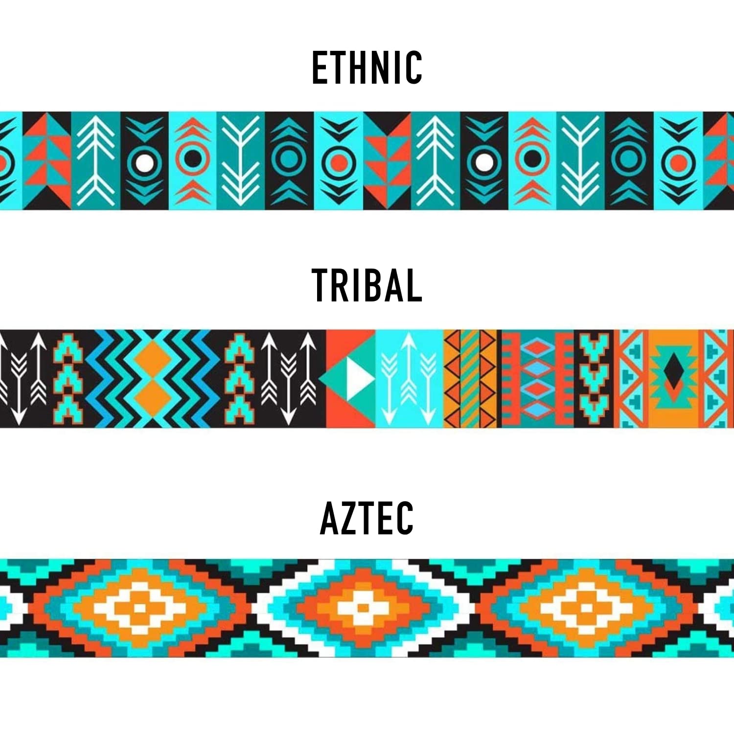 Collardirect Dog Collar For Small Medium Large Dogs Or Puppies, Cute Unique Design With A Quick Release Buckle, Tribal Ethnic Aztec Pattern, Adjustable Soft Nylon (Tribal, Neck Fit 14'-18')