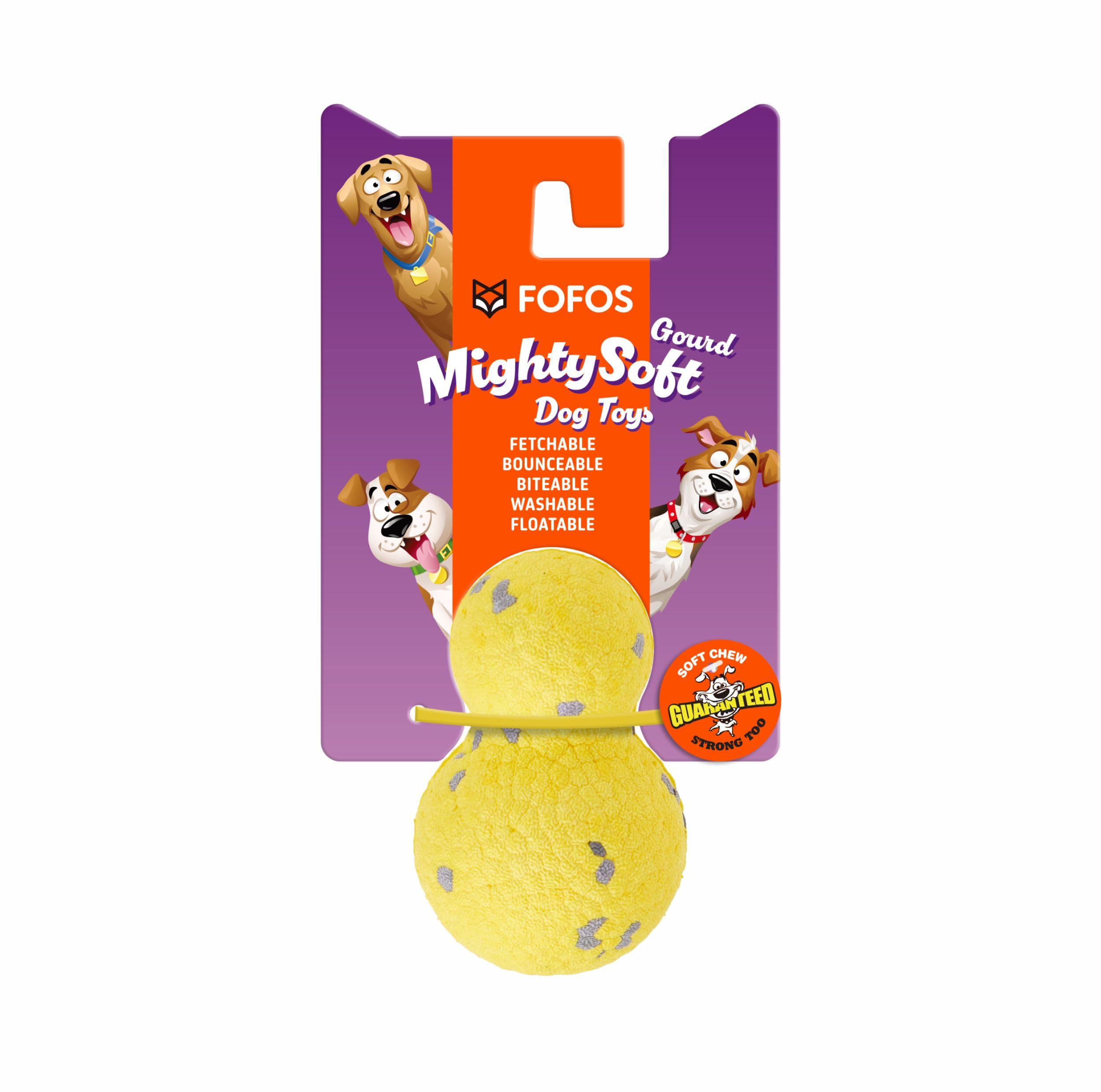 Barkbutler X Fofos Super Bounce Toys Gourd Dog Toy, Tough Chew Toys For Dogs, Dog Toys For Medium Dogs (020Kgs)  Yellow