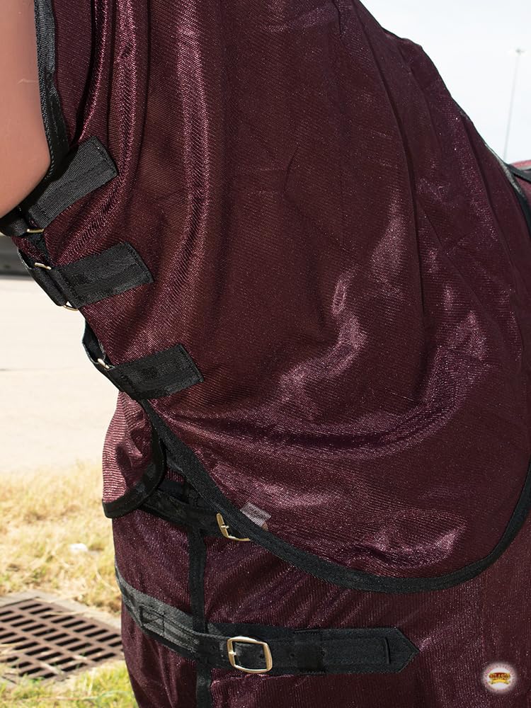 Hilason Horse Fly Sheet - Summer Spring Uv Protection Mesh Bug Mosquito Flysheet For Horses | Mosquito Horse Fly-Sheet