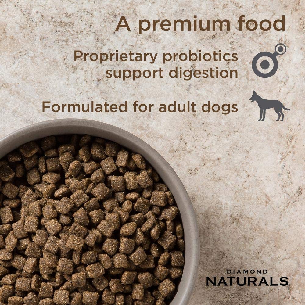 Diamond Naturals Adult Dry Dog Food Lamb Meal and Rice Formula Made with Lamb Protein, Probiotics and Essential Nutrients to Sup