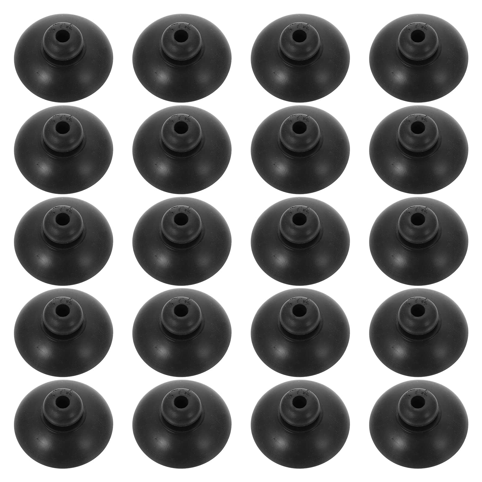 Luozzy 20Pcs Aquarium Suction Cup Clips 25Mm Black Sucker Clip Holder Clamp Fish Tank Accessories Filter Air For Fish Tank Aeration Setup, Black