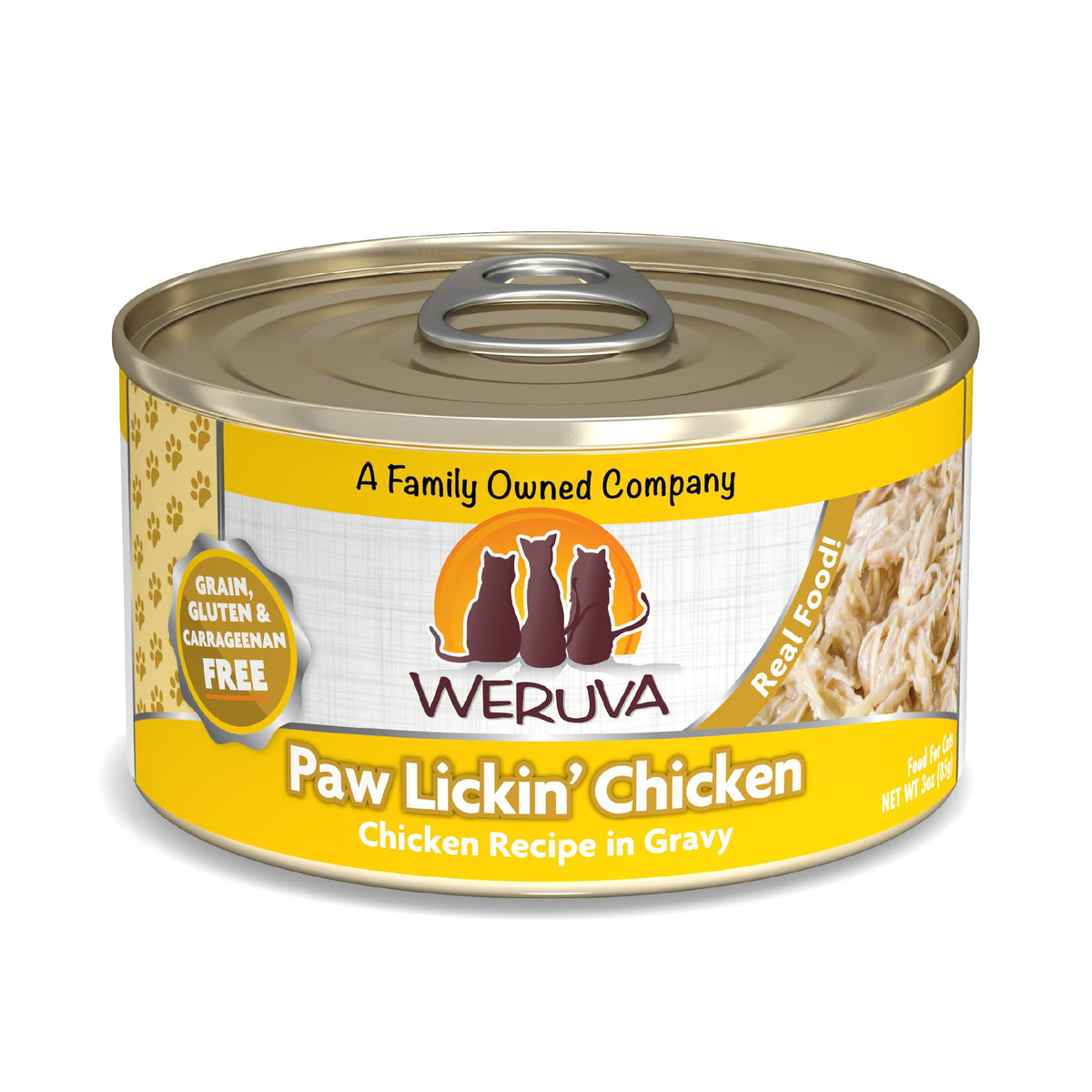 Weruva Classic Cat Food, Paw Lickin’ Chicken With Chicken Breast In Gravy, 3Oz Can (Pack Of 24)