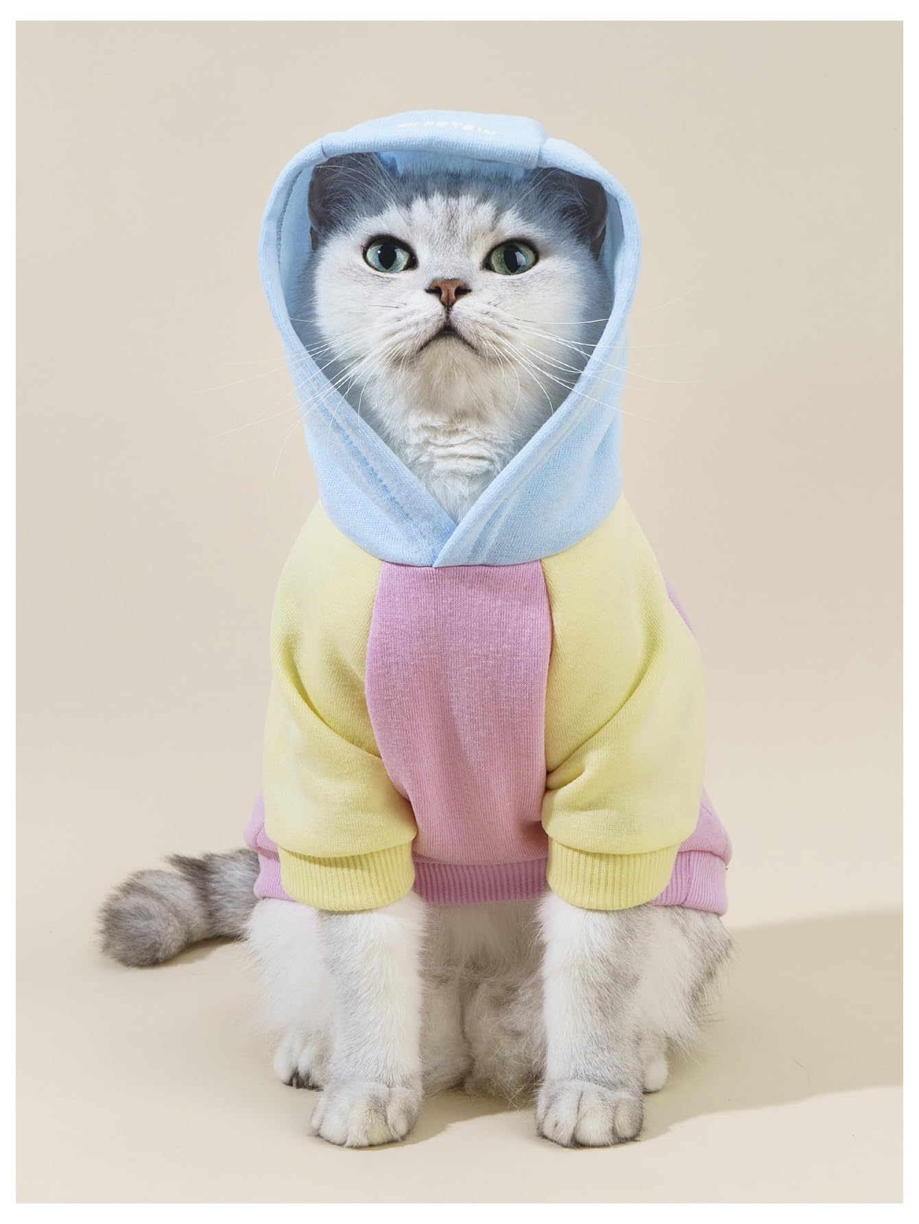 Qwinee Basic Dog Hoodie & Cat Apparel - Dog & Cat Warm Jacket, Shirt & Clothes - Puppy & Kitten Sizes - Pink X-Large
