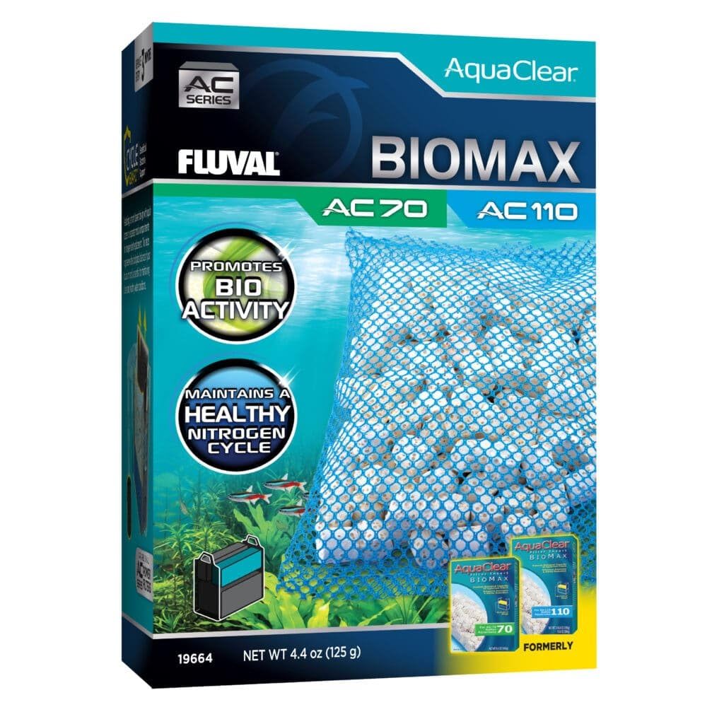 Fluval - BIOMAX for AC70/AC110 Power Filter, 4.4 oz / 125 g - for Use in Freshwater & Saltwater Aquariums