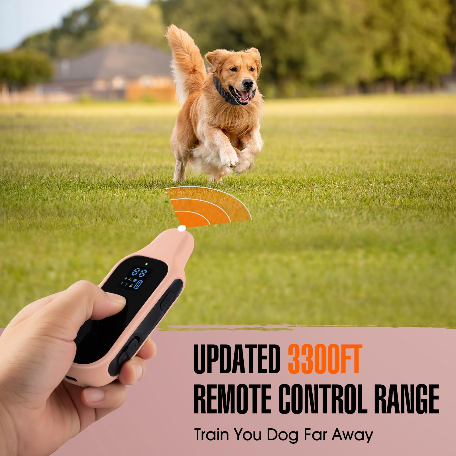Honey One Shock Collar For Dogs, Dog Training Collar With Remote Control 3500Ft, 3 Training Modes, Ip67 Waterproof E Collar For
