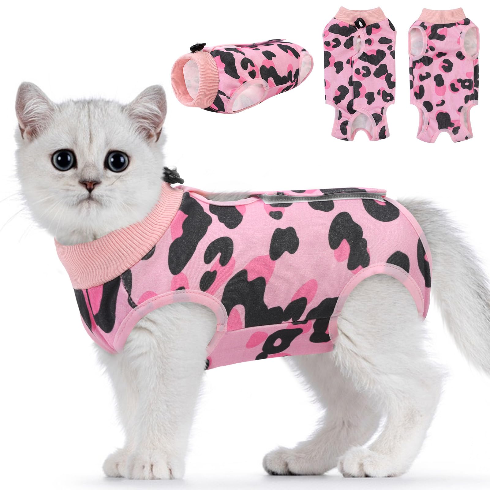 Sunfura Recovery Suit, Onesie For Cats After Surgery, Breathable Surgical Spay Suit For Abdominal Wounds Skin Diseases, E-Collar
