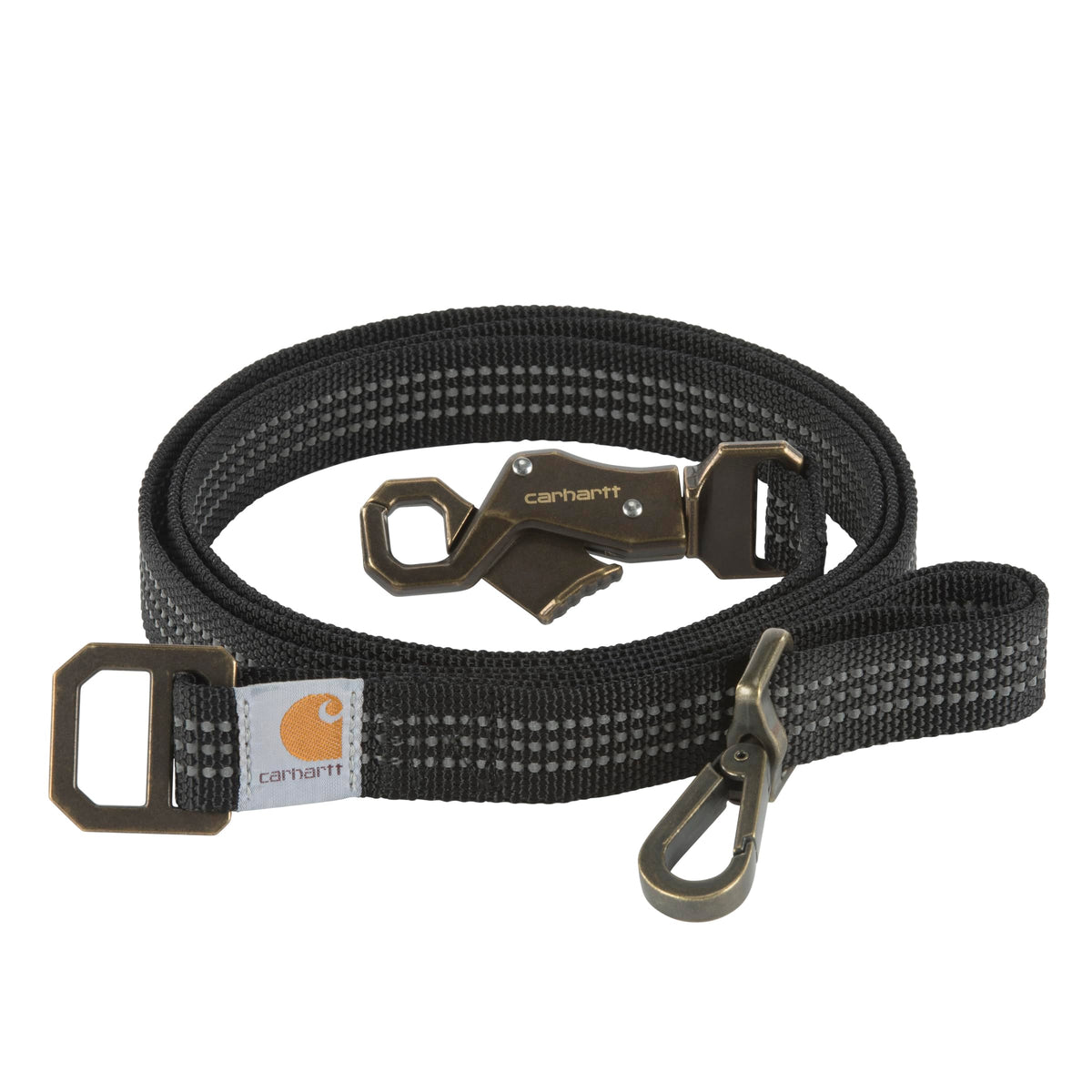 Carhartt Dog Leash Black/Brushed Brass, Large