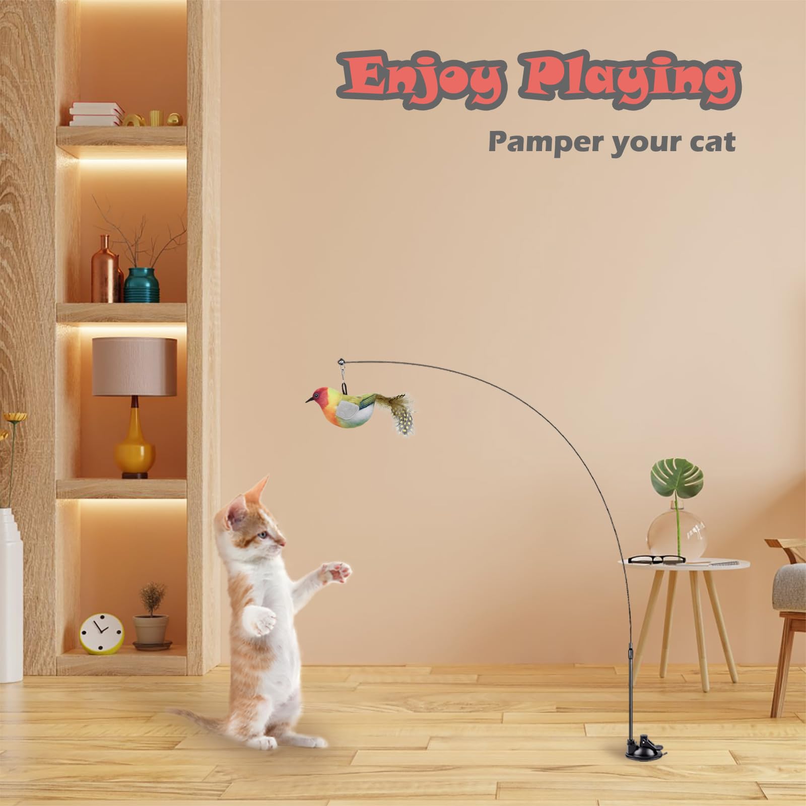 Greoil Cat Toys For Indoor Cats,Interactive Cat Toys For Bored Indoor Adult Cats 7 Pack Cat Teaser Cat Toys, 2 Pack Flexible Ste