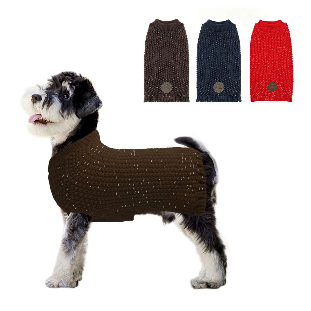 Kyeese Dog Sweaters Heavy For Medium Dogs Reflective Pullover Knitwear For Fall Winter