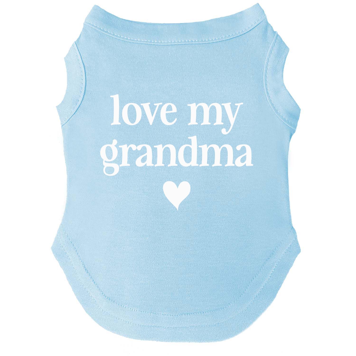 Love My Grandma Mother'S Day, Valentine'S Day Dog Tee Shirt Sizes For Puppies, Toys, And Large Breeds (Baby Blue, X-Large 399)