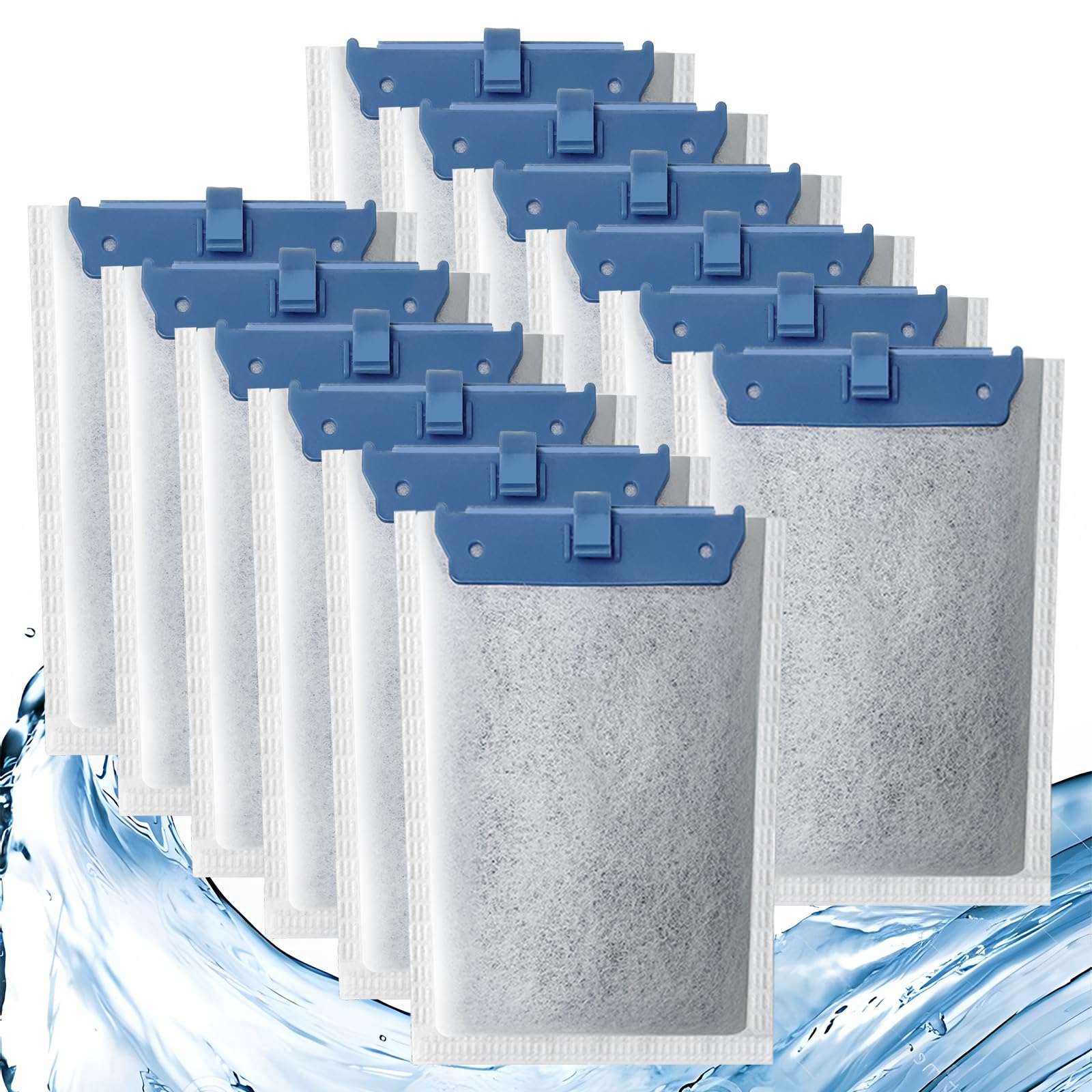 12 Pack Filter Cartridge Compatible With Whisper Bio-Bag Filters 10I/Iq10/Pf10, Medium Replacement Filter Cartridges For Aquariu