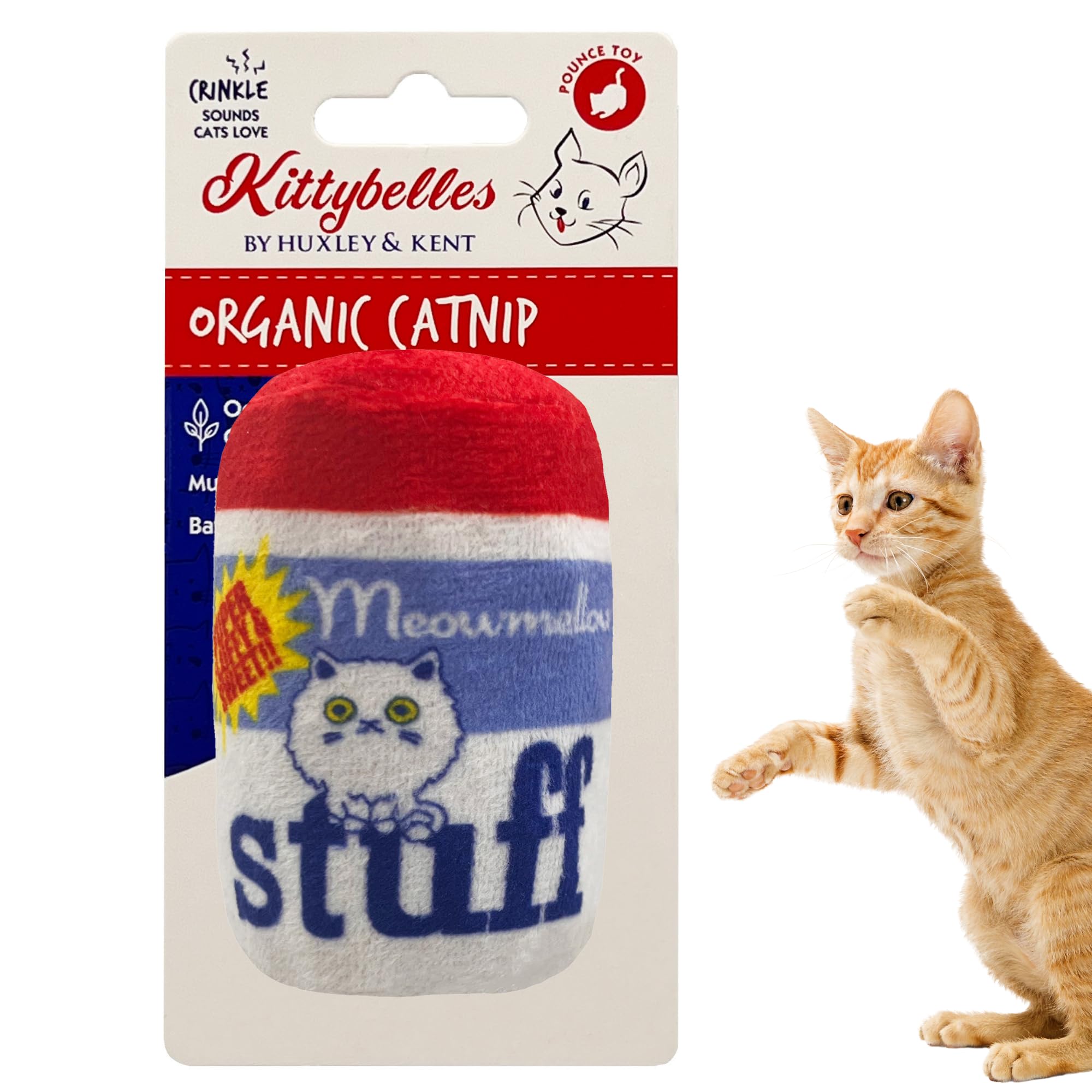 Huxley & Kent Plush Cat Toy | Meowmellow Stuff | Snack Attack Strong Catnip Filled Cat Toy | Plush Interactive Kitten And Cat To