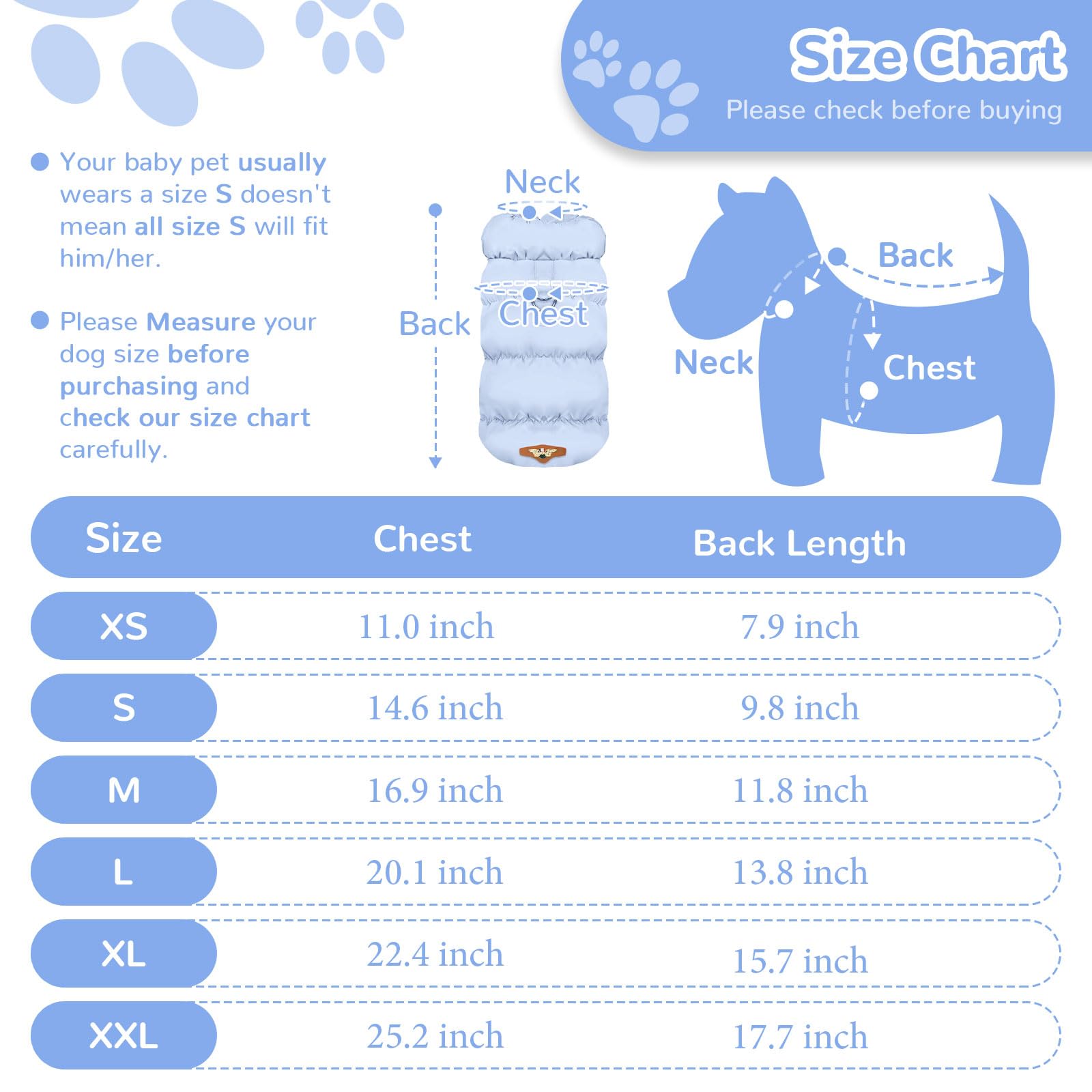 Abrrlo Winter Warm Dog Jacket For Small Medium Dogs Cats Cold Weather Coats With Harness Paded Dogs Fleece Vest Waterproof Windp