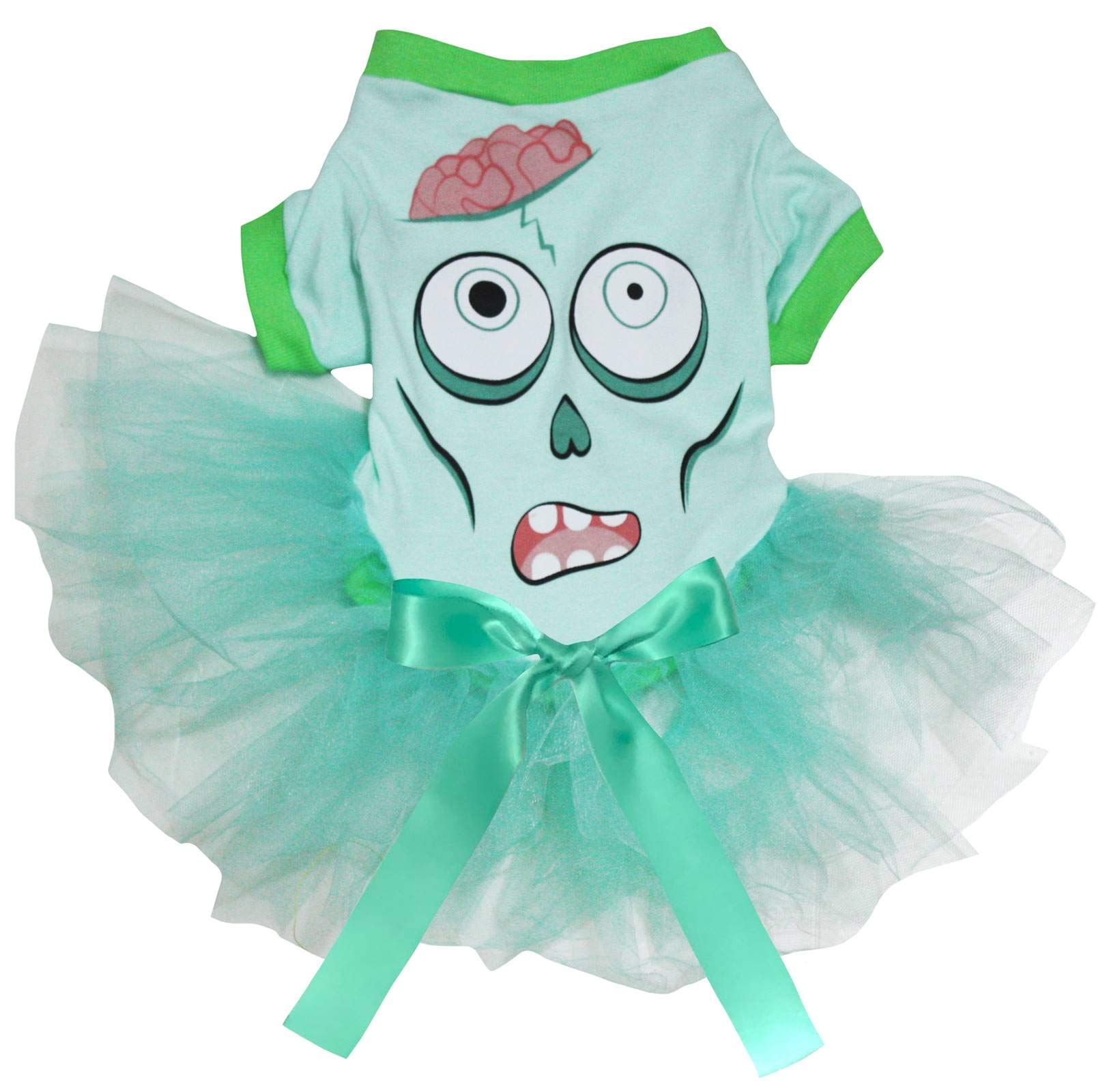Petitebella Halloween Theme Puppy Dog Dress (Zombie, Medium)