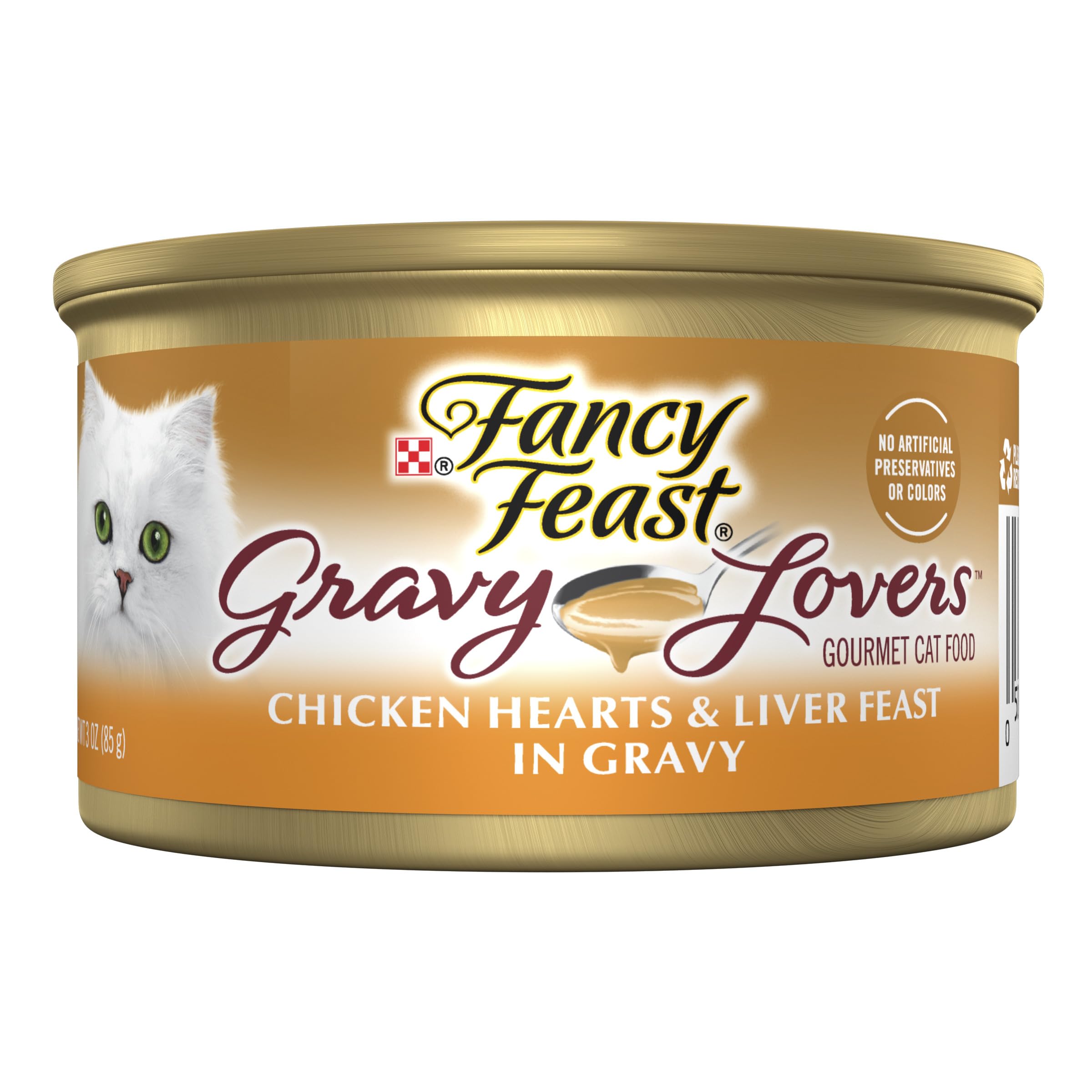 Purina Fancy Feast Gravy Lovers Chicken Hearts and Liver Feast Grilled Gourmet Cat Food in Wet Cat Food Gravy - (Pack of 24) 3 o