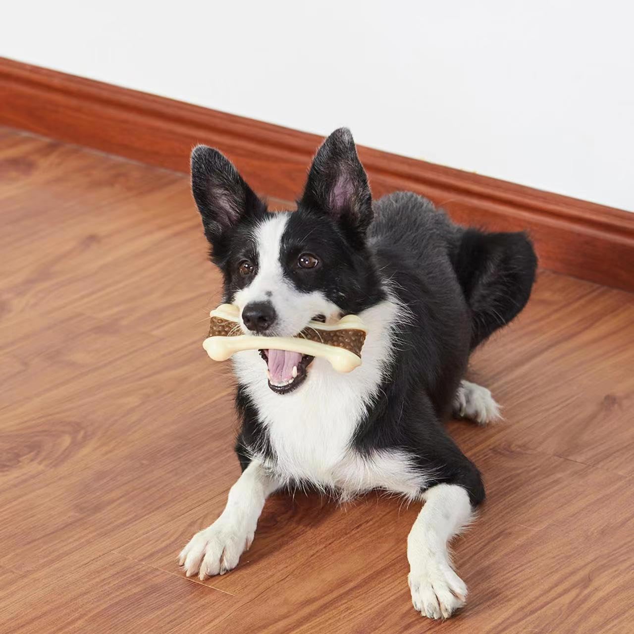 Dog Chew Toys For Aggressive Chewers, 6 Pack L Real Beef Flavor Bones,Indestructible Dog Toys For Large/Medium Breed,Pet Nylonto