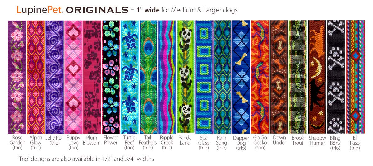 Coupler For Walking Two Medium Or Larger Dogs Together, 1' Wide Alpen Glow Design By Lupine, 24' Long