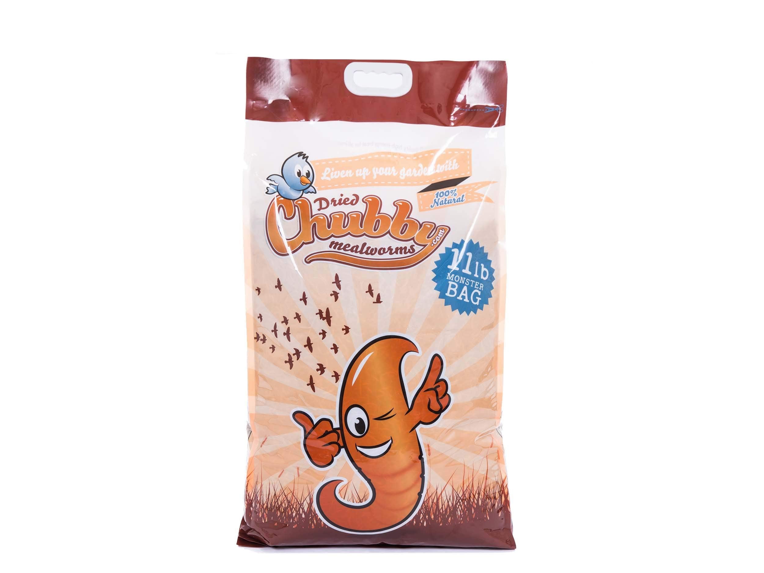 11lb Chubby Mealworms Bulk Dried Mealworms High Protein Treat for Chickens, Ducks, Birds and Much More