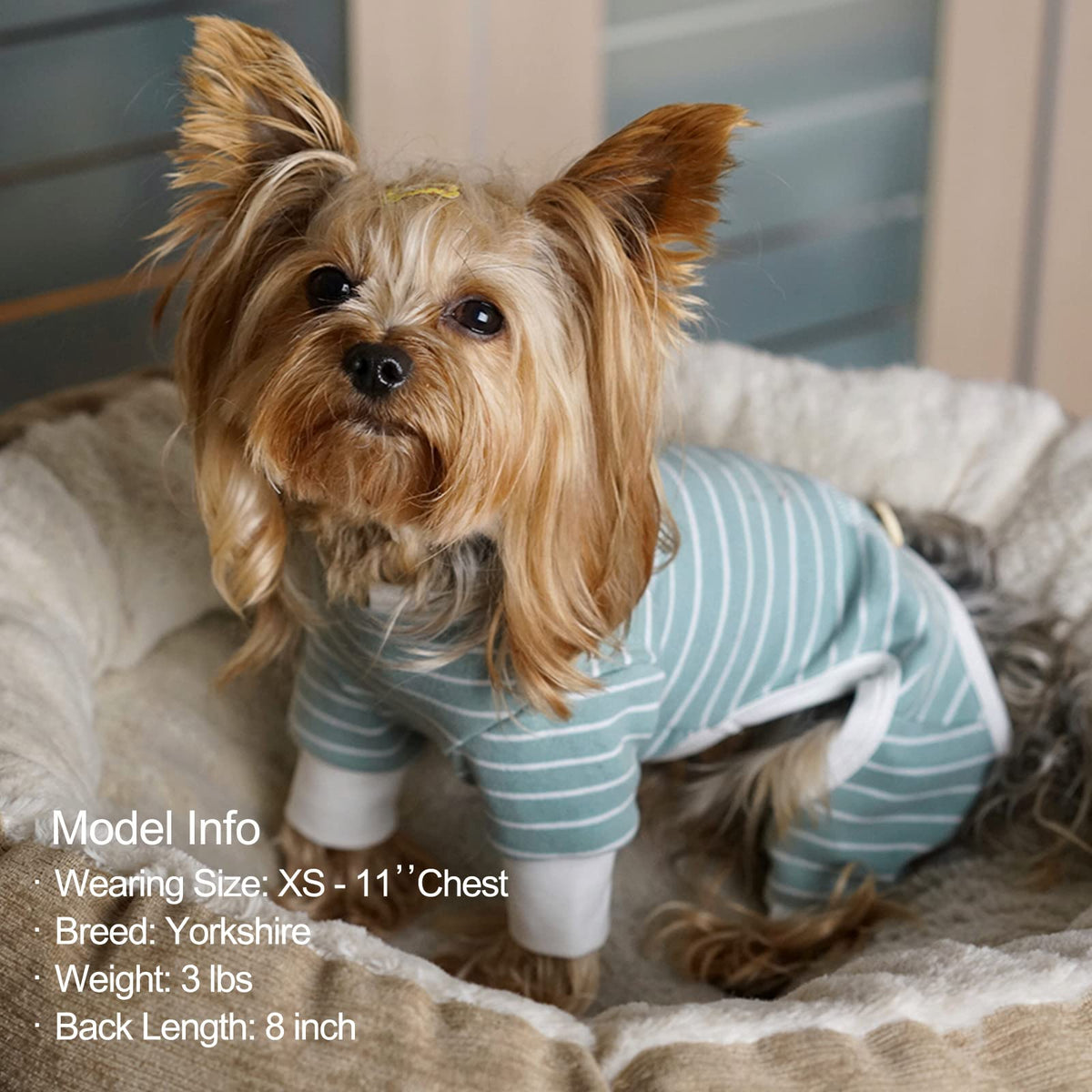 Kyeese Dog Pajamas For Large Dogs Stretchable Dog Onesie Lightweight 4 Legs Strip Pet Pjs