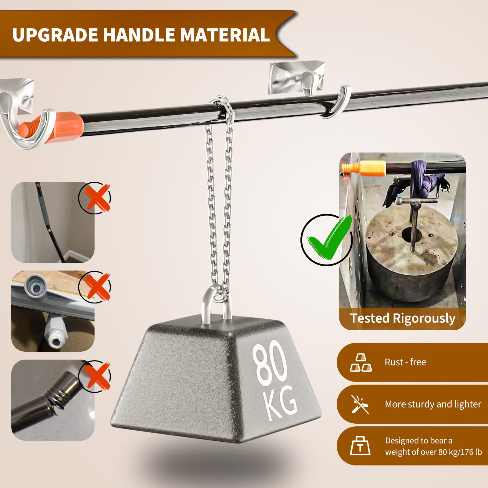 3 In 1 Carpet Rake Kit For Pet Hair Removal Tool - 58'Adjustable Handle,Rubber Broom,2 In 1 Handheld Brush,Pet Grooming Glove,C