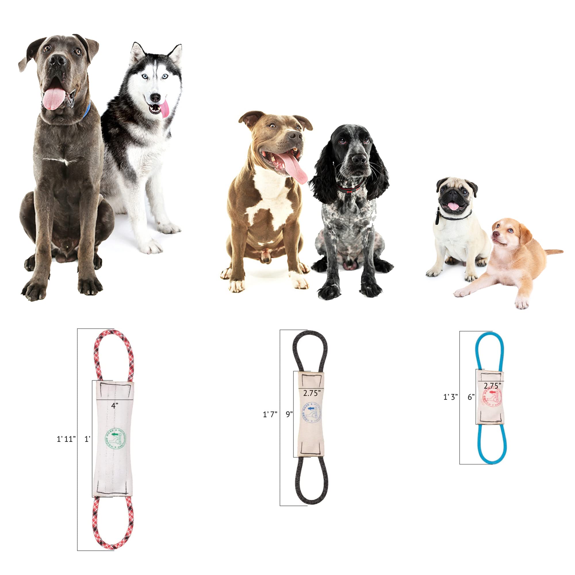 Rock-N-Rescue Hound Hose Pet Toy, Authentic Recycled Firehose and Durable Rescue Rope Dog Toys for Training and Play, Small,Colo