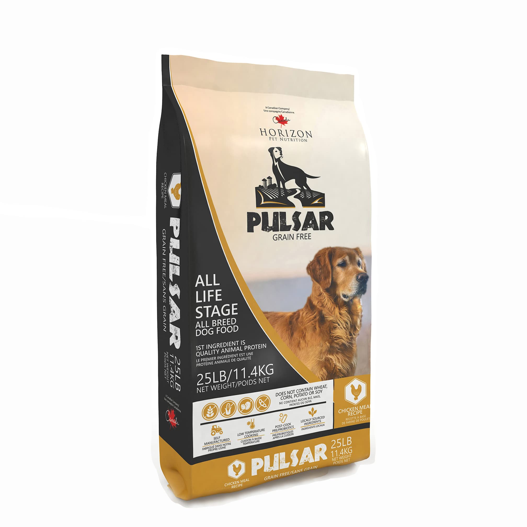 Pulsar Premium Grain Free Dog Food | Chicken Formula | All Life Stage, Non GMO, Meat Dense Diet | 25 lb Bag
