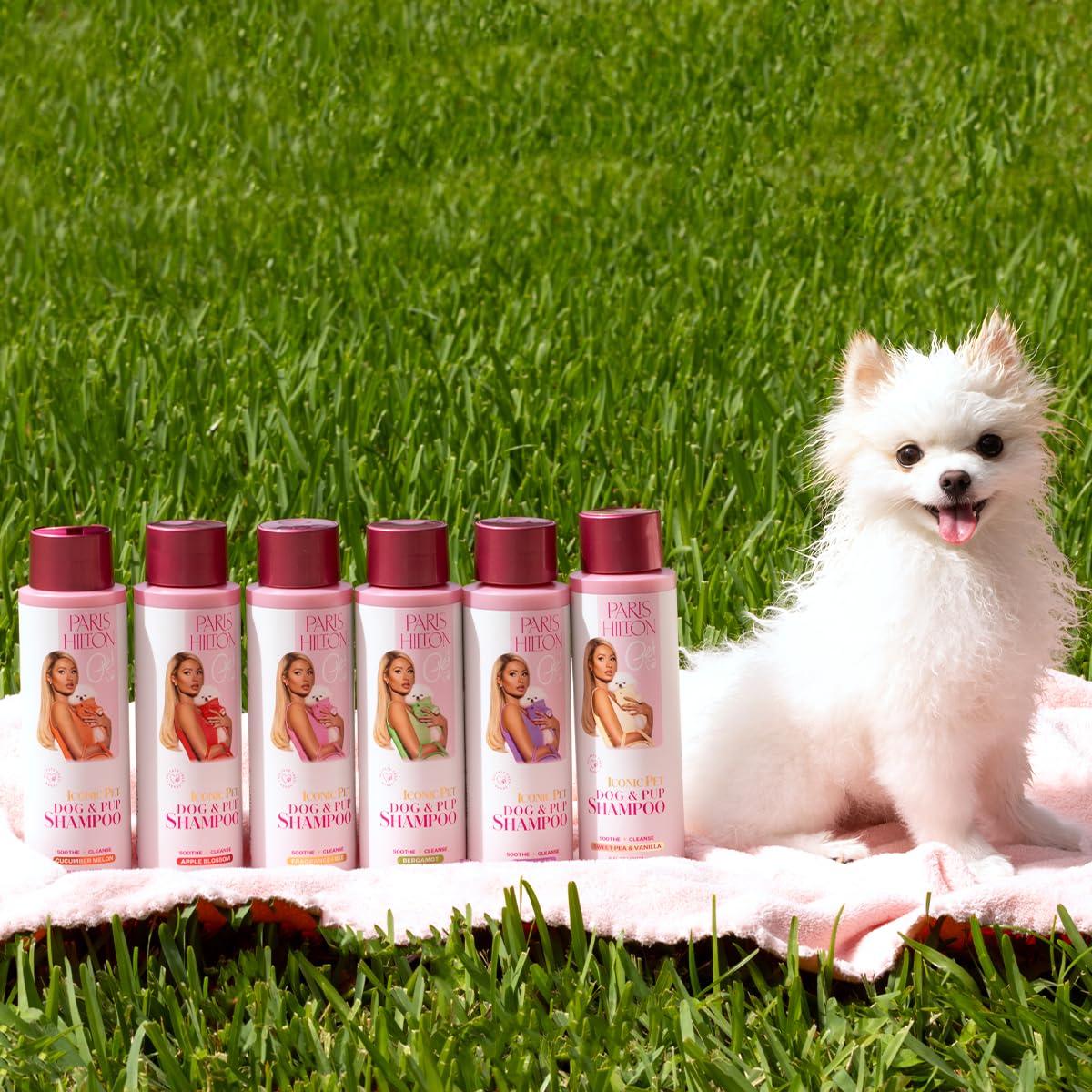 Paris Hilton Dog Shampoo - Crisp Refreshing Cucumber Melon Scent, Sulfate-Free Vegan & Hypoallergenic for All Dog Breeds, with O